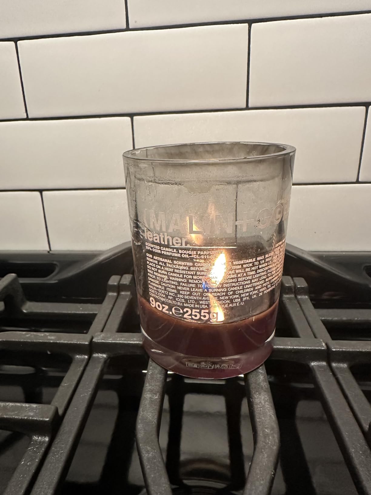 MALIN+GOETZ 9oz Scented Candle | Hand-Poured Soy Wax with Unique Fragrance Blends | Clean-Burning, Vegan & Cruelty-Free | Bergamot, Sage, Otto, Tomato, Strawberry, Cannabis, Dark Rum & Leather Customer Review MALIN+GOETZ 9oz Scented Candle | Hand-Poured Soy Wax with Unique Fragrance Blends | Clean-Burning, Vegan & Cruelty-Free | Bergamot, Sage, Otto, Tomato, Strawberry, Cannabis, Dark Rum & Leather - Customer Photo 2