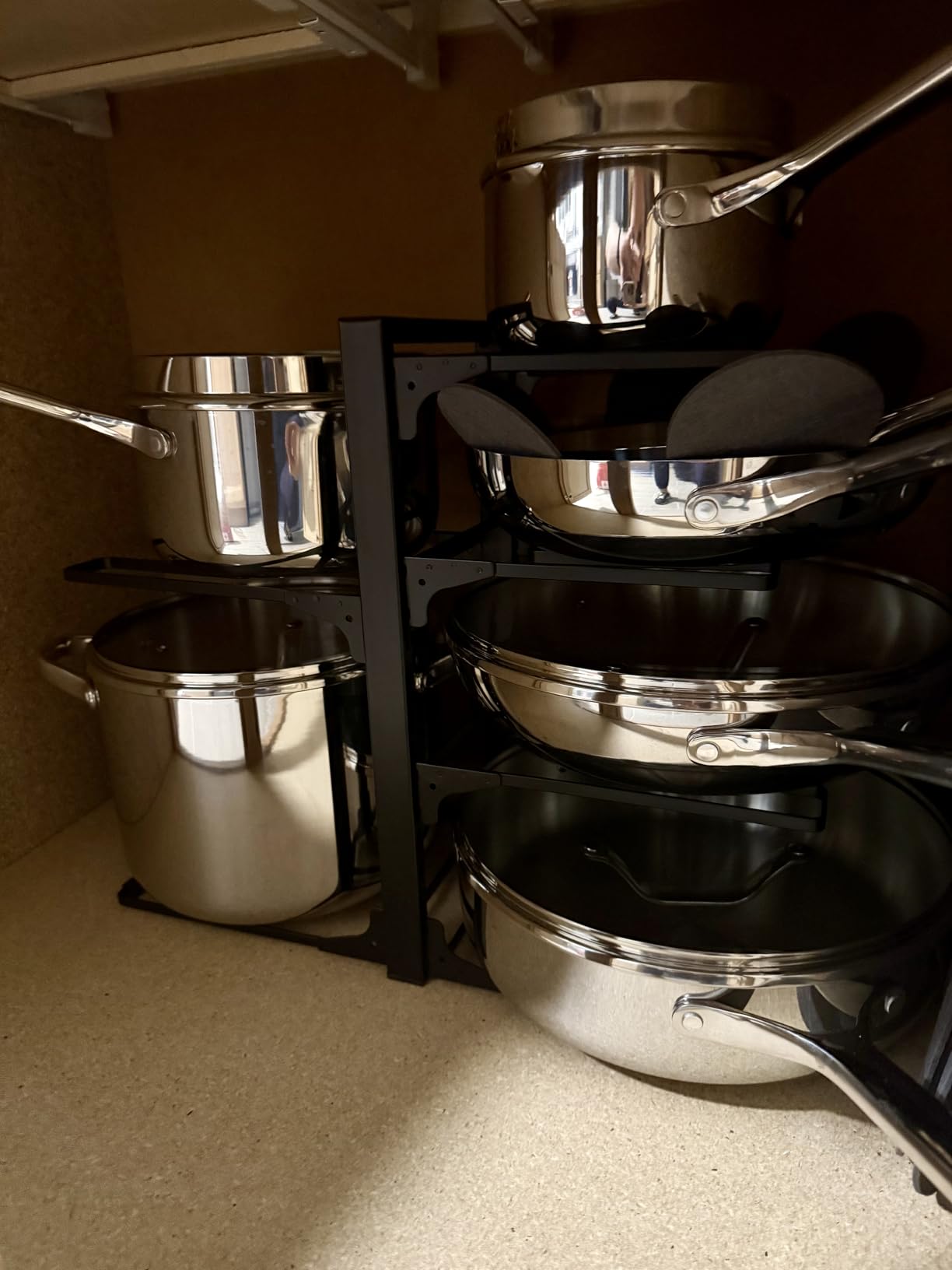 MUDEELA 8-Tier Pots and Pans Organizer under Cabinet, 15.83