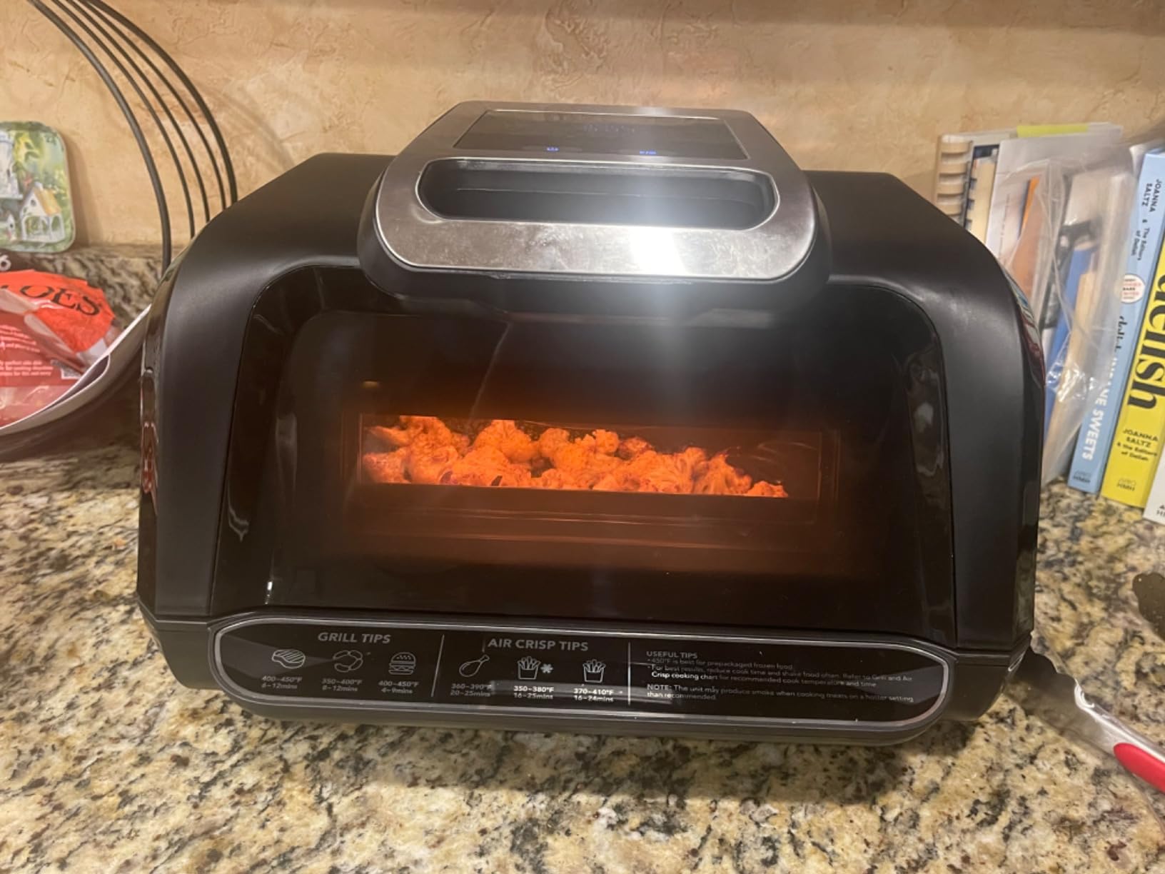 Zstar Indoor Grill Air Fryer Combo with See-Through Window, 7-in-1 Smokeless Electric Air Grill up to 450°F, 1750W Contact Grill with Non-Stick Removable Plates, Even Heat, Silicon Tongs as Gift, 4Qt - Customer Photo 1
