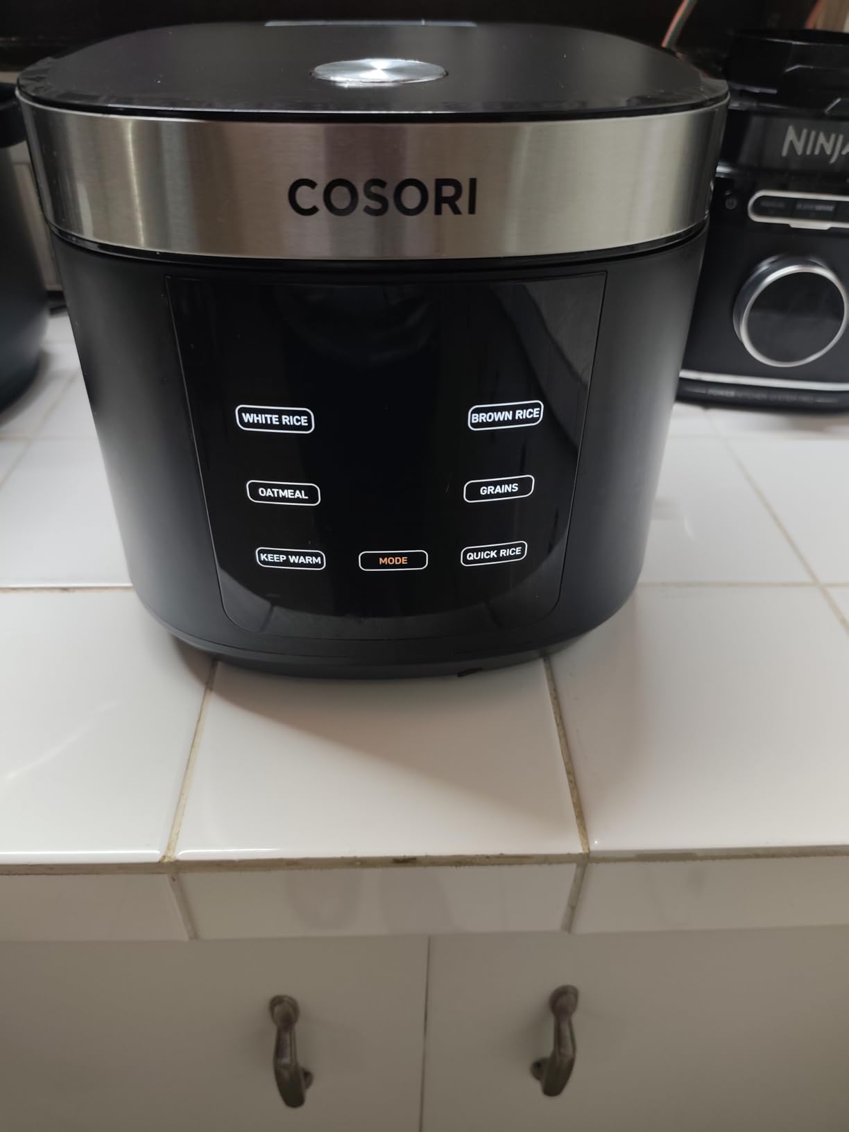 Cosori Rice Cooker 10 Cup, 24h Keep Warm, Non-stick Ceramic Inner Pot, 18 Functions Fuzzy Logic Rice Maker with Stainless Steel Steamer Basket, Slow Cooker, Black customer photo 1