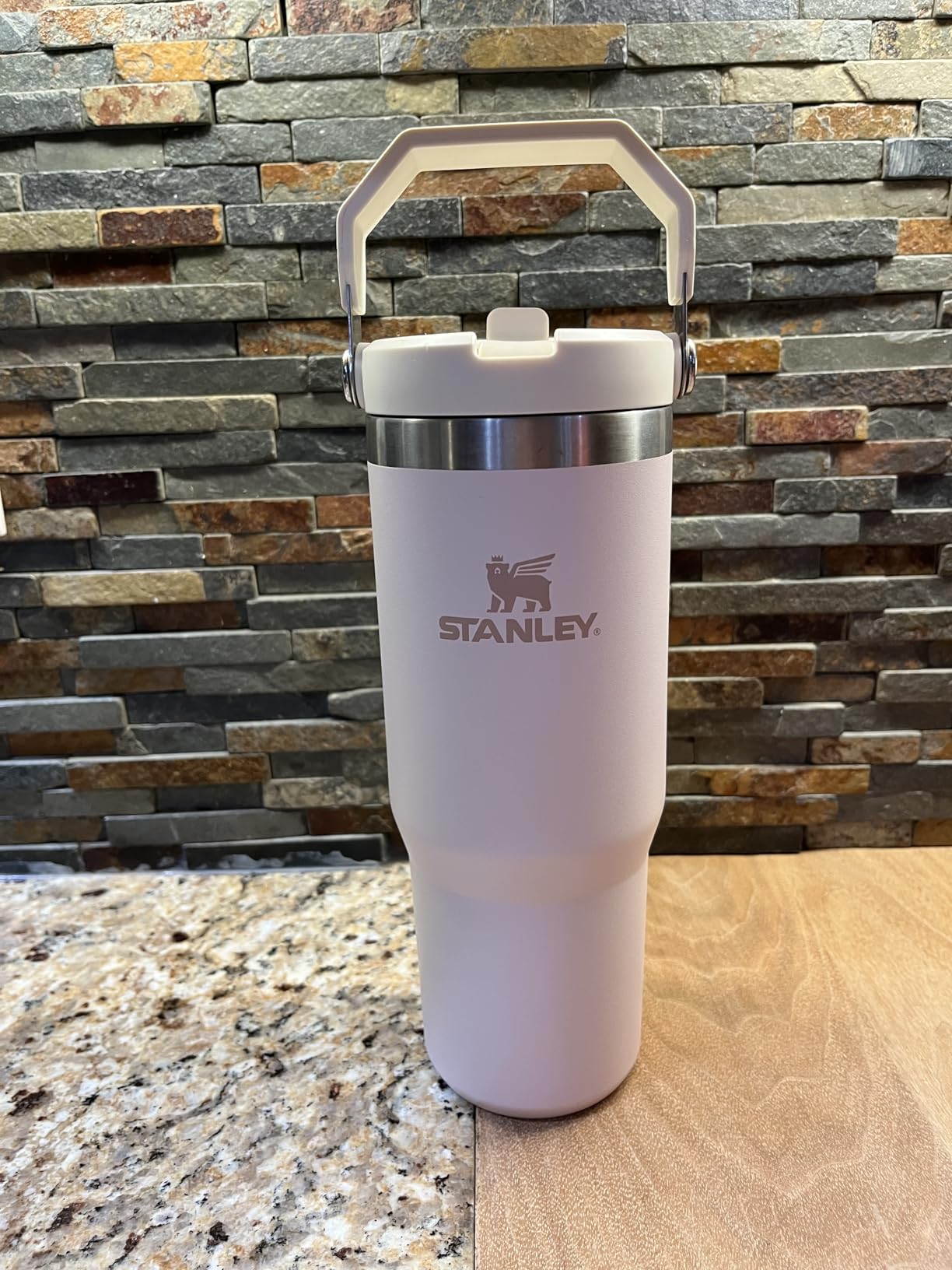 STANLEY IceFlow Flip Straw Tumbler with Handle 30 oz | Twist On Lid and Flip Up Straw | Leak Resistant Water Bottle | Insulated Stainless Steel |BPA-Free | Rose Quartz - Customer Photo 1