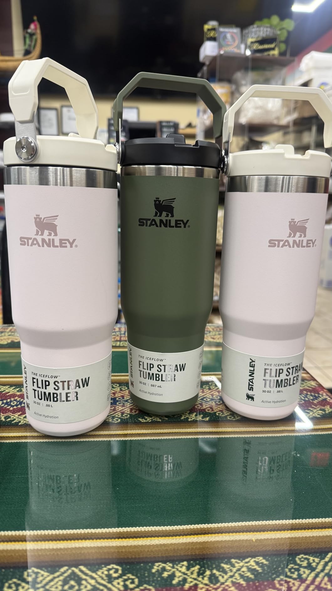 STANLEY IceFlow Flip Straw Tumbler with Handle 30 oz | Twist On Lid and Flip Up Straw | Leak Resistant Water Bottle | Insulated Stainless Steel |BPA-Free | Rose Quartz - Customer Photo 3