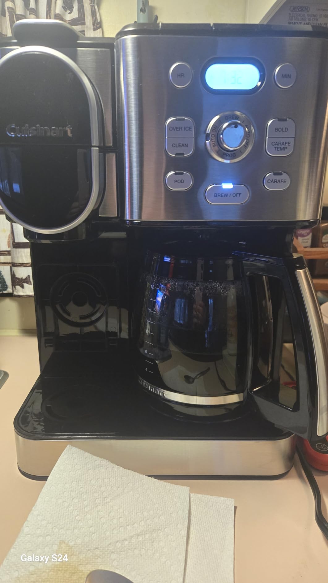 Cuisinart 12-Cup Coffee Maker, Single-Serve Brewer Glass Carafe, Automatic Hot & Iced Coffee Machine, Brew Strength Control and Pause, SS-16, Stainless Steel - Customer Photo 1
