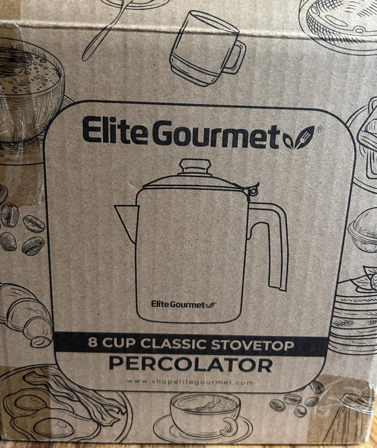 Elite Gourmet EC008 Classic Stovetop Coffee Percolator, Glass Clear Brew Progress Knob, Cool-Touch Handle, Cordless Serve, 8-Cup, Stainless Steel Customer Review Elite Gourmet EC008 Classic Stovetop Coffee Percolator, Glass Clear Brew Progress Knob, Cool-Touch Handle, Cordless Serve, 8-Cup, Stainless Steel - Customer Photo 3
