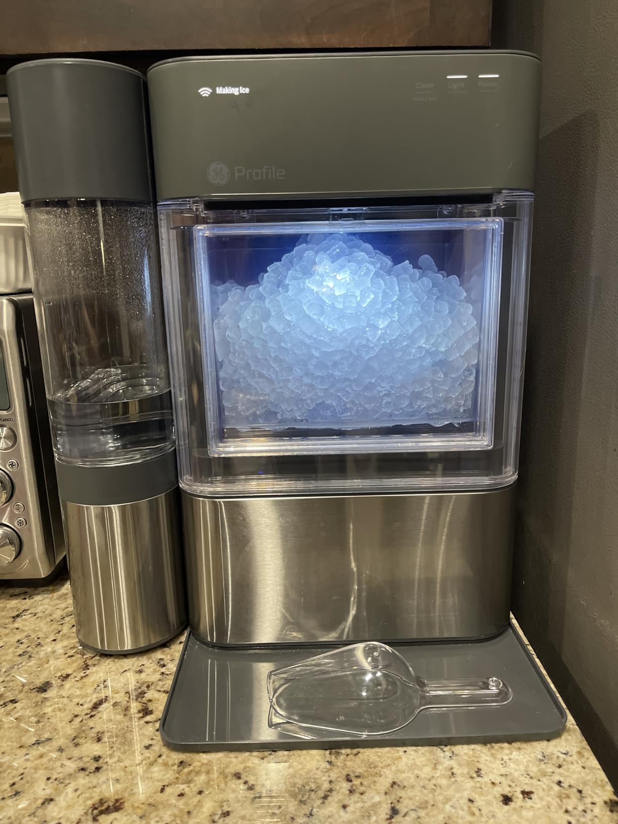 GE Profile Opal 2.0 XL with 1 Gallon Tank, Chewable Crunchable Countertop Nugget Ice Maker, Scoop included, 38 lbs in 24 hours, Pellet Ice Machine with WiFi & Smart Connected, Stainless Steel Customer Review GE Profile Opal 2.0 XL with 1 Gallon Tank, Chewable Crunchable Countertop Nugget Ice Maker, Scoop included, 38 lbs in 24 hours, Pellet Ice Machine with WiFi & Smart Connected, Stainless Steel - Customer Photo 1