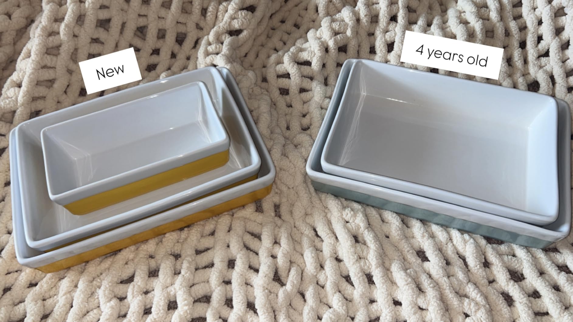 MARTHA STEWART 3-Piece Oven to Table Stoneware Bakeware Set – Baking Dish & Casserole Set – Grey – Durable Oven-Safe Bakeware for Baking and Serving - Customer Photo 2