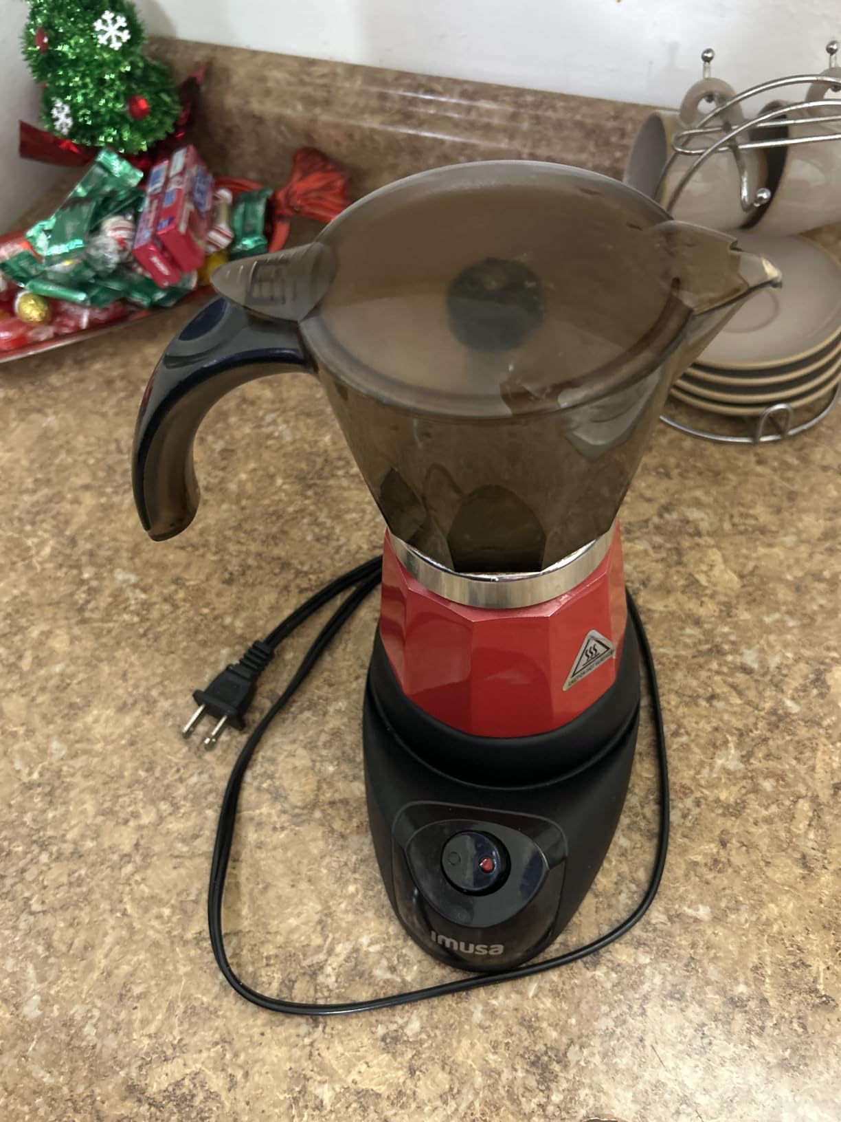 IMUSA 6 or 3 Cup Electric Espresso Maker Black Coffee Machine for Cuban Coffee, Moka and Espresso Drinks - Customer Photo 2