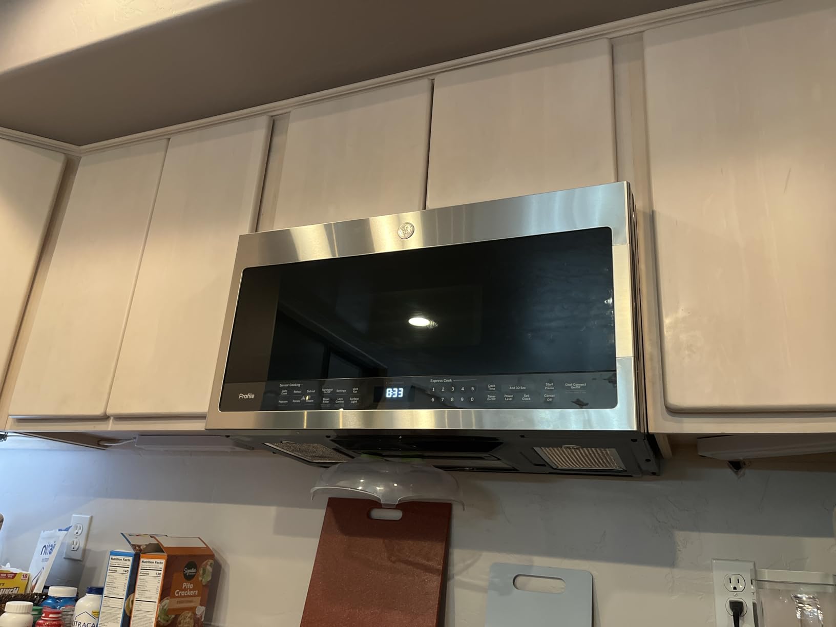 GE PVM9005SJSS Profile 2.1 Cu. Ft. Over-the-Range Sensor Microwave Oven Stainless Steel Bundle with 2 YR CPS Enhanced Protection Pack - Customer Photo 1