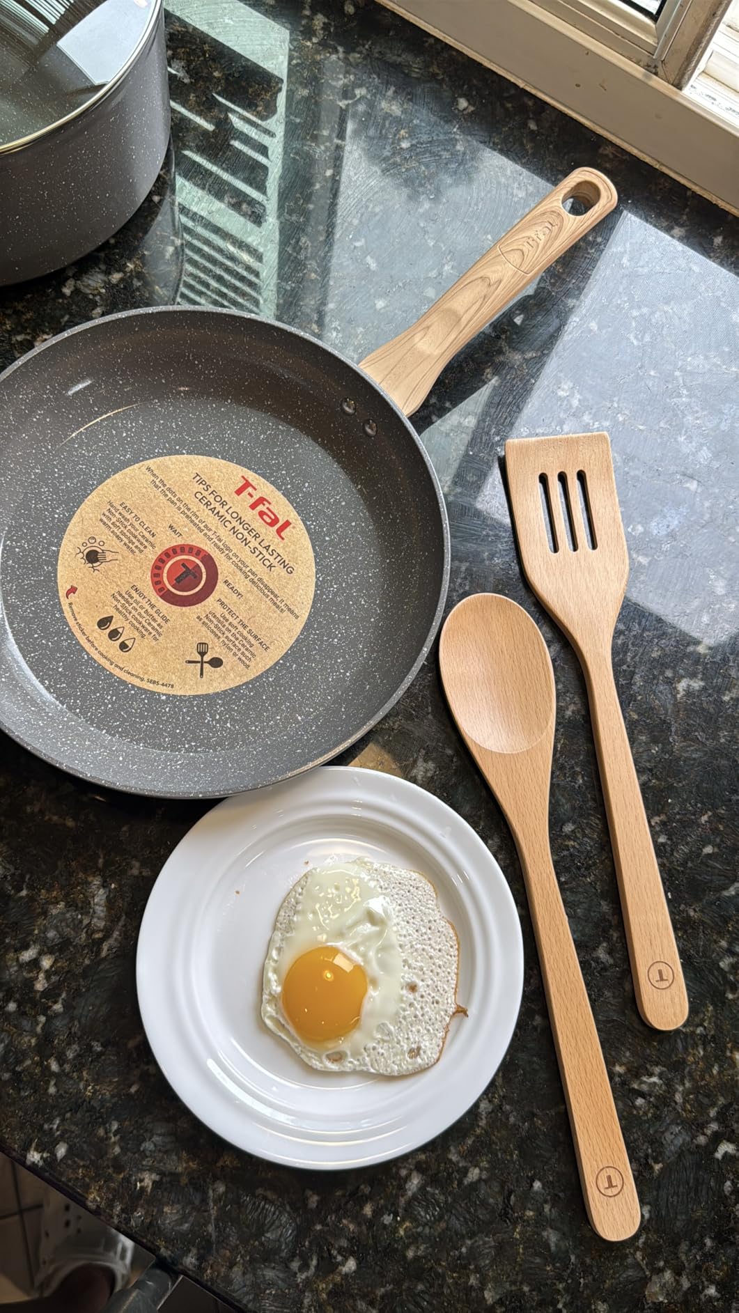 T-fal Stainless Steel Cookware Set, 11 Piece, Induction Cookware, Oven Safe to 500°F, Kitchen Cooking Set w/Fry Pans, Pots and Pans, Dutch Oven, Saucepans, Kitchen Essentials, Silver Customer Review T-fal Stainless Steel Cookware Set, 11 Piece, Induction Cookware, Oven Safe to 500°F, Kitchen Cooking Set w/Fry Pans, Pots and Pans, Dutch Oven, Saucepans, Kitchen Essentials, Silver - Customer Photo 3