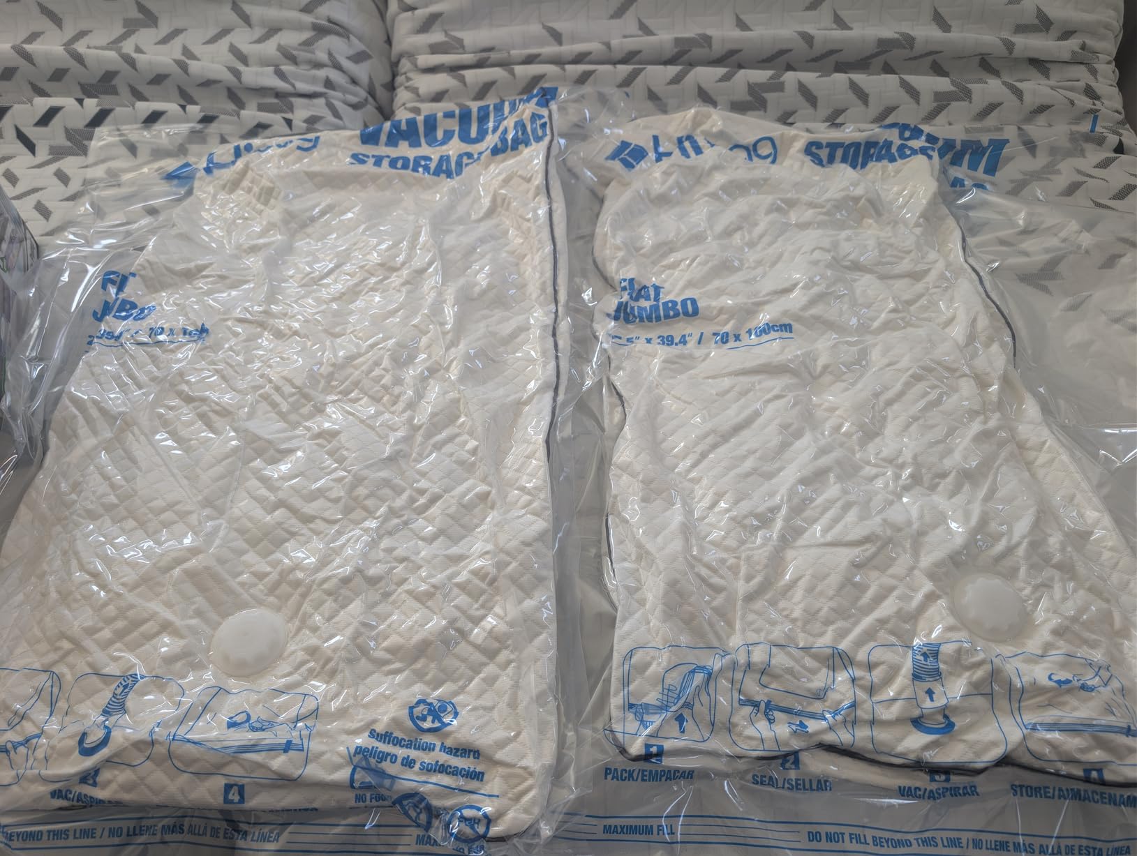 HIBAG Vacuum Storage Seal Bags, 10 Jumbo Space Saver Vacuum Sealer Bags for Clothes, Comforters, Blankets, Bedding (10J) - Customer Photo 1