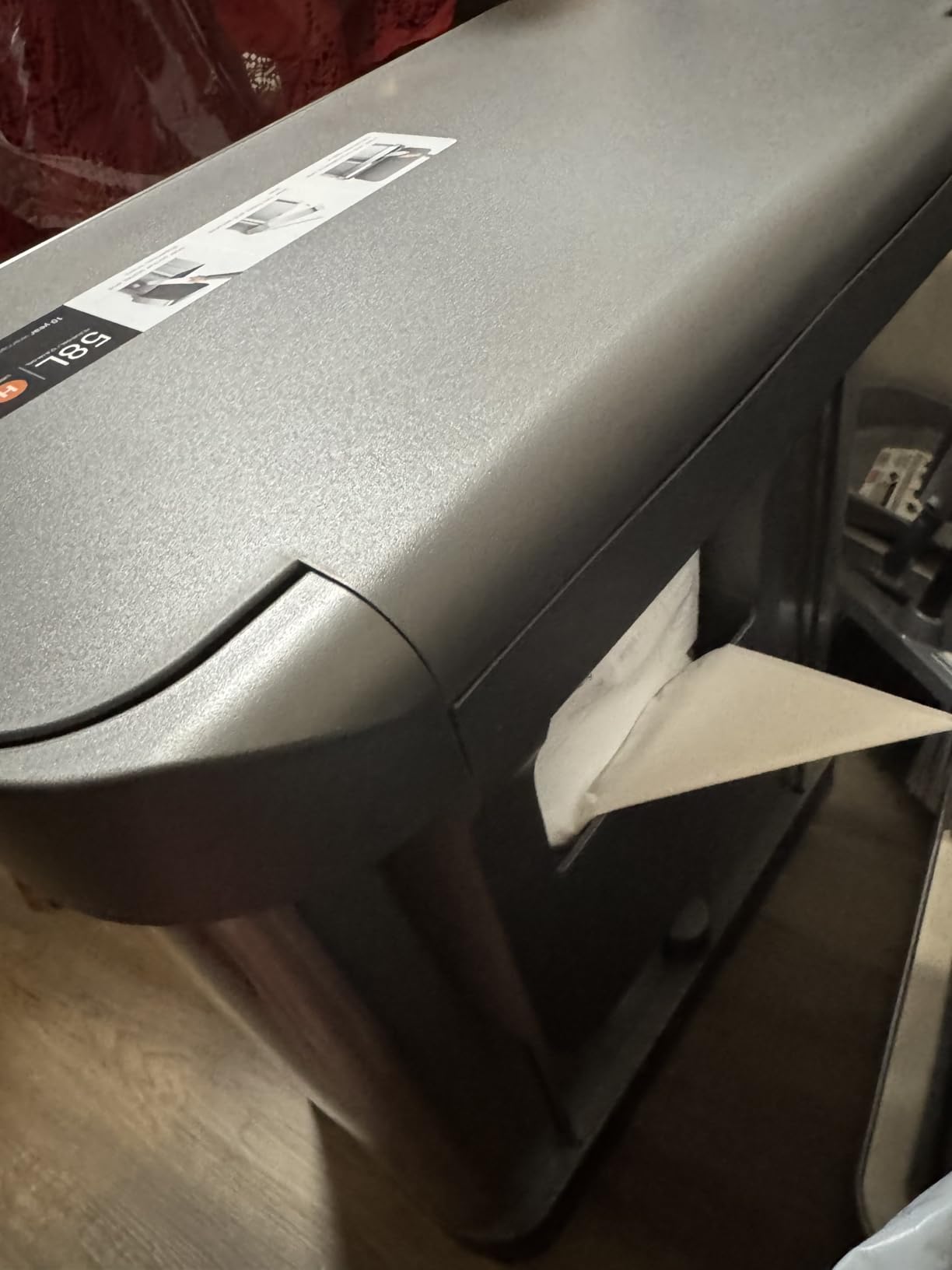 simplehuman 58 Liter / 15.3 Gallon Rectangular Dual Compartment Recycling Step, Brushed Stainless Steel with Soft-Close Plastic Lid Kitchen Trash Can - Customer Photo 4