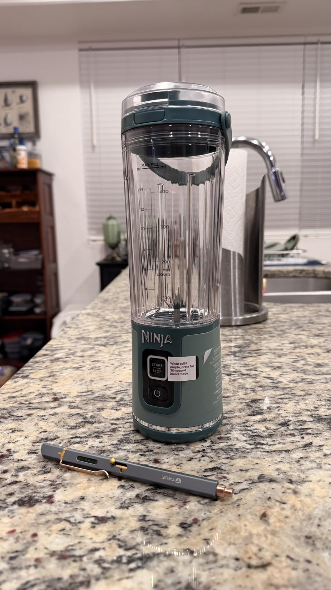 Ninja BC151NV Blast Portable Blender, Cordless, 18oz. Vessel, Personal Blender-for Shakes & Smoothies, BPA Free, Leakproof-Lid & Sip Spout, USB-C Rechargeable, Dishwasher Safe Parts, Denim Blue - Customer Photo 2