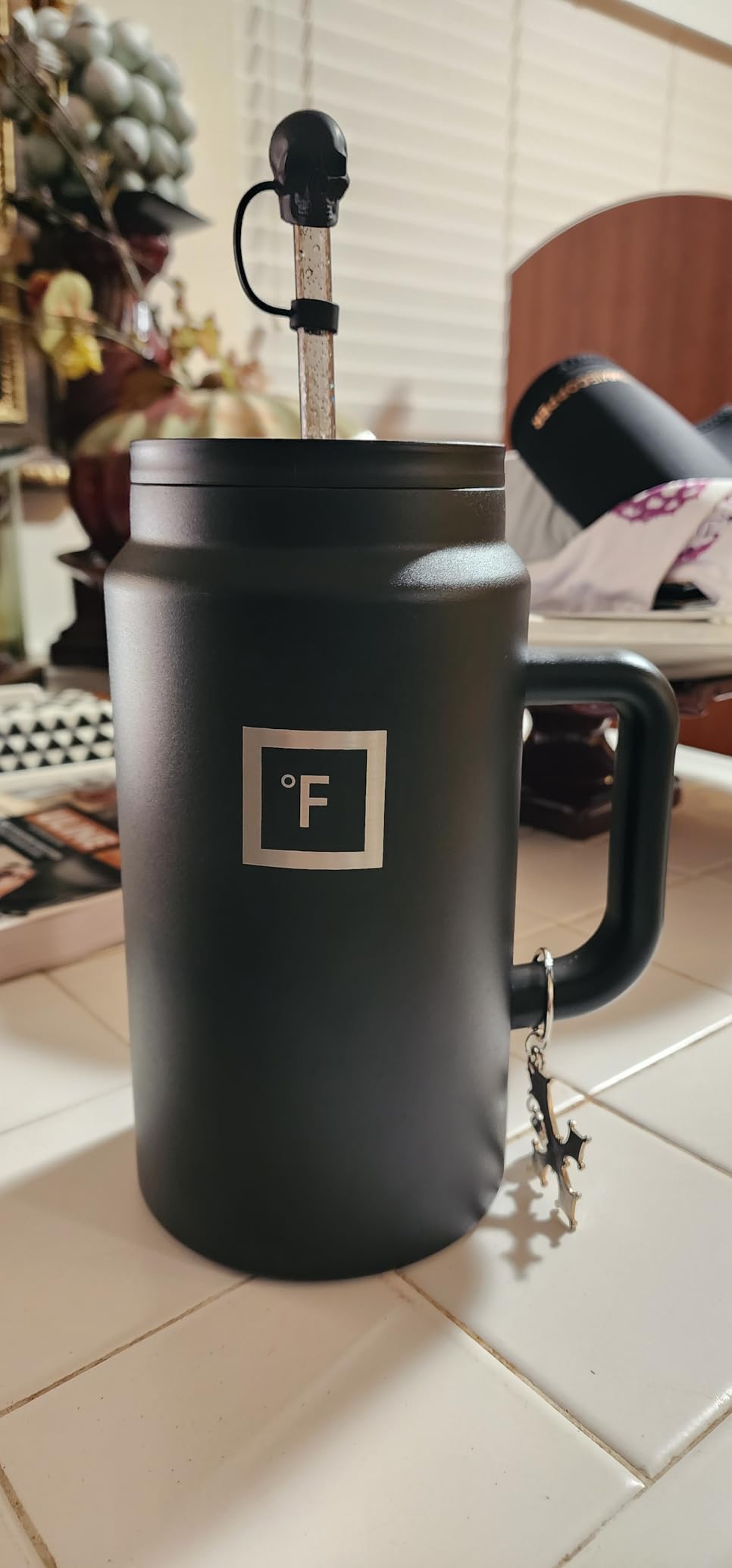 IRON °FLASK Co-Pilot Insulated Mug w/Straw & Flip Cap Lids - Cup Holder Bottle for Hot, Cold Drink - Leak-Proof - Water, Coffee Portable Travel Mug - Aurora, 40 Oz - Customer Photo 1