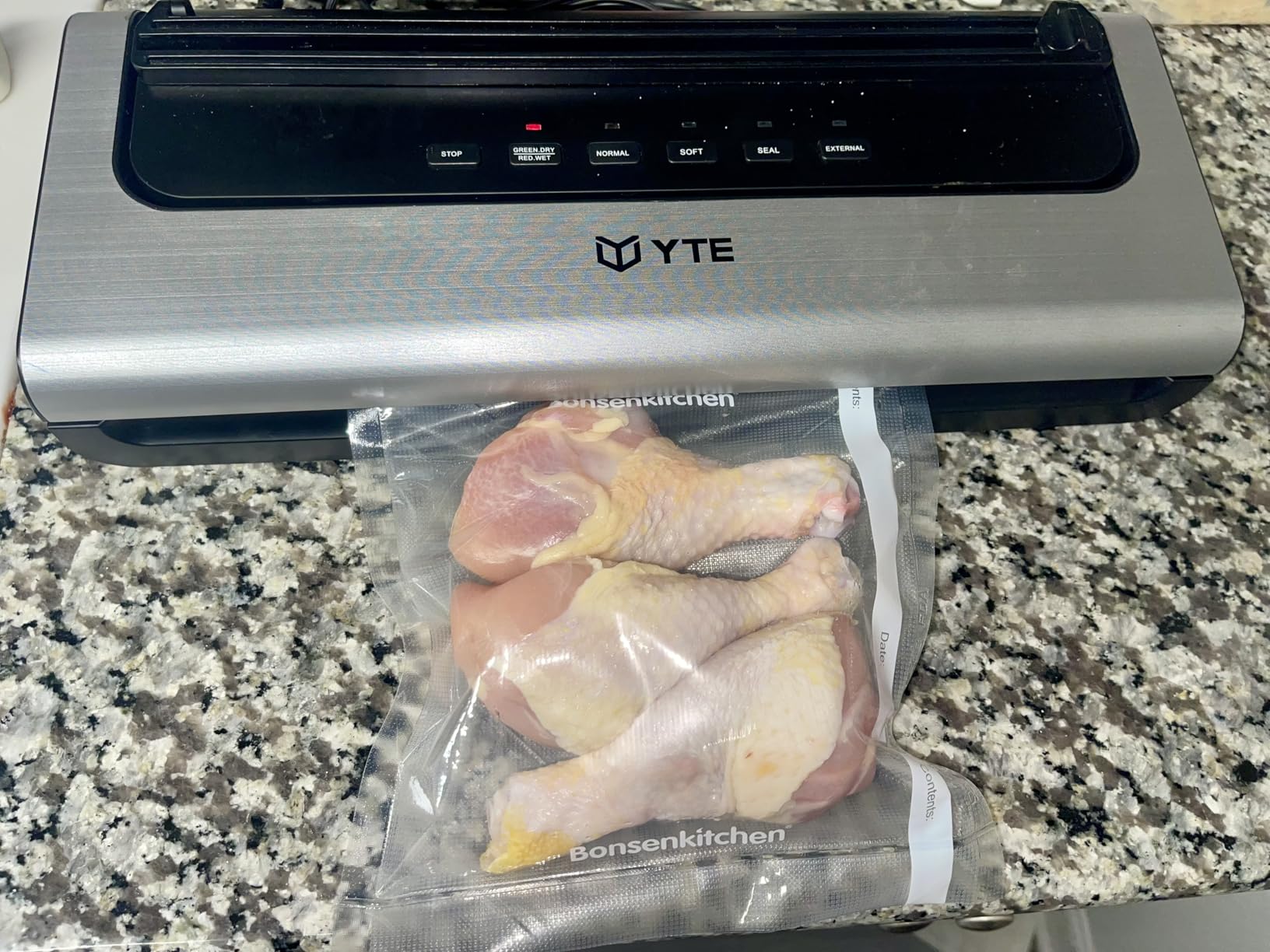 Bonsenkitchen Vacuum Sealer Rolls Bags, 6 Pack 3 Rolls 11
