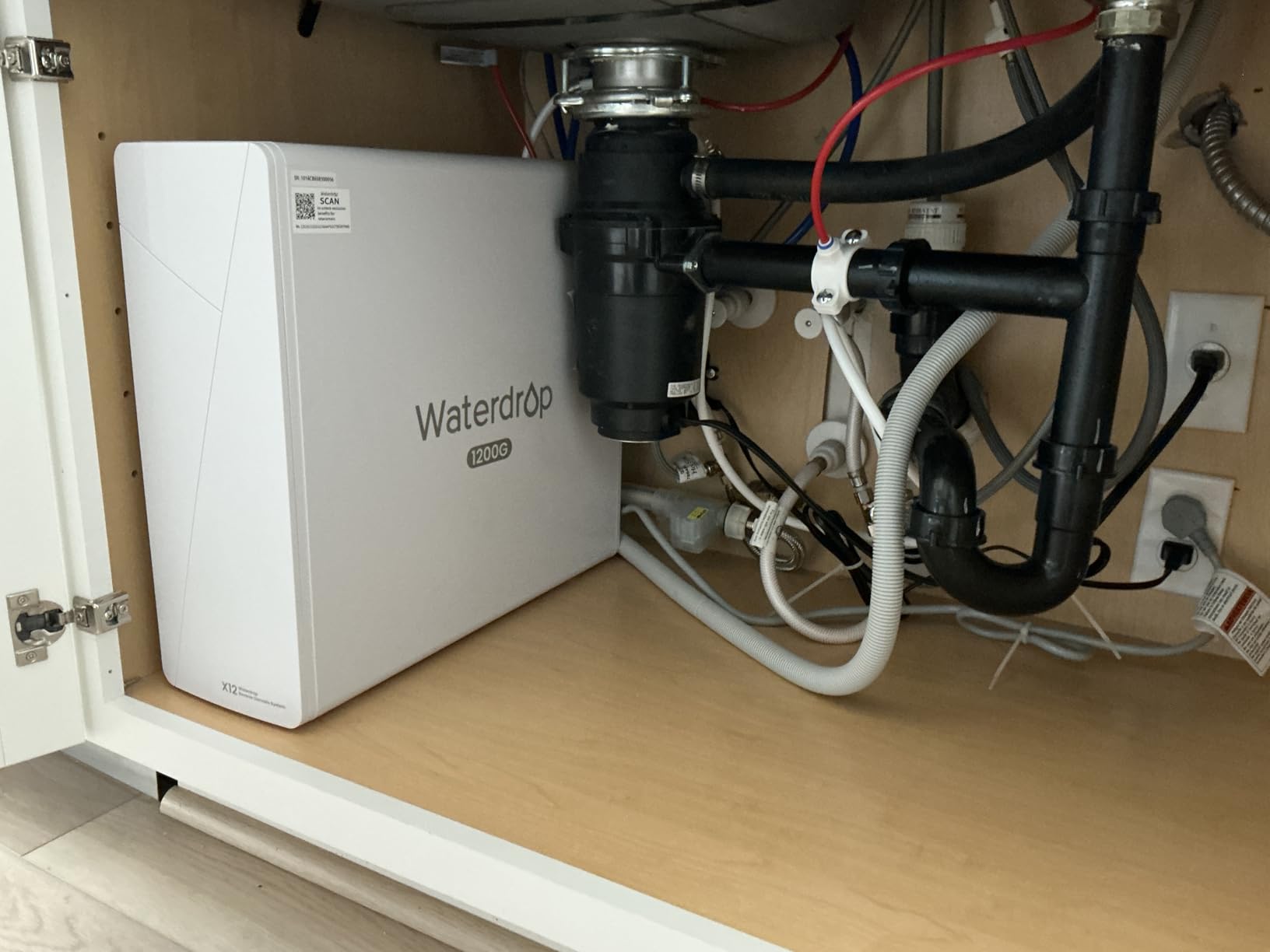 Waterdrop X12-Alkaline Mineral pH+ Reverse Osmosis System, NSF/ANSI 42&58&372 Certified, 1200 GPD RO Water Filter, 11-Stage Filtration Tankless RO System, 3:1 Pure to Drain, UnderSink, BPA Free customer photo 2