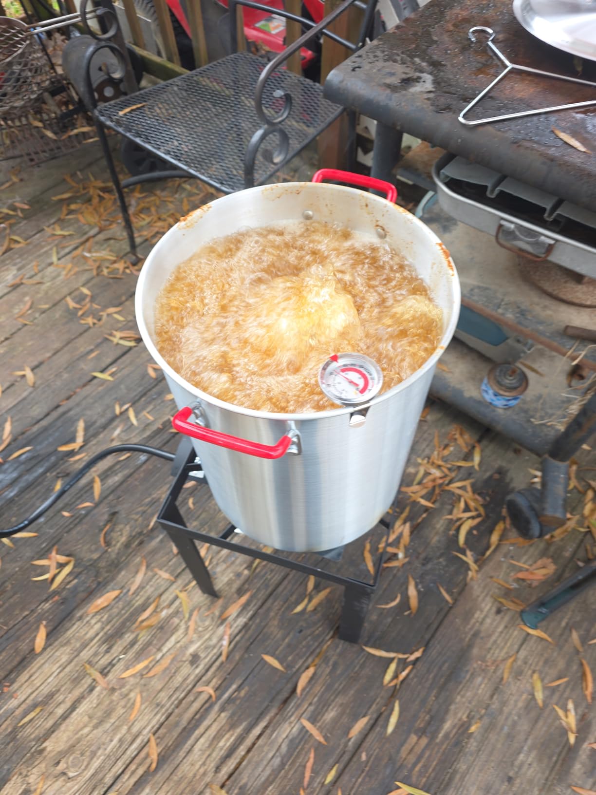 GasOne 30QT Turkey Fryer and 10QT Fish Fryer Set, Seafood Boil Steamer, Crawfish Boiler, Outdoor Cooker for Crab, Shrimp, Lobster, Complete Black Fryer Kit for Holiday and Seasonal Cooking - Customer Photo 2