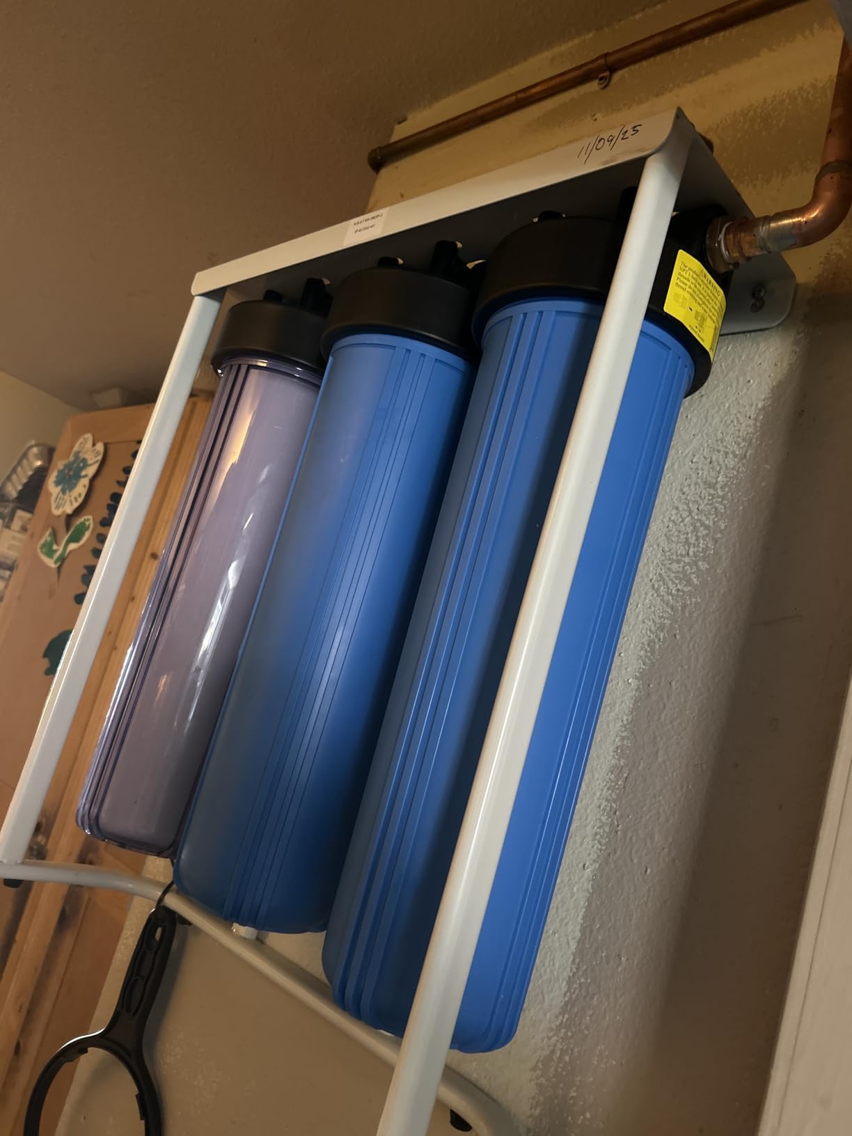 SimPure Whole House Water Filter System, 2 Stages Clear Home Water Pre-Filtration with Carbon and Sediment Filters, Reduce Odor, Chlorine, Taste, Iron, 1 SimPure Whole House Water Filter System, 2 Stages Clear Home Water Pre-Filtration with Carbon and Sediment Filters, Reduce Odor, Chlorine, Taste, Iron, 1