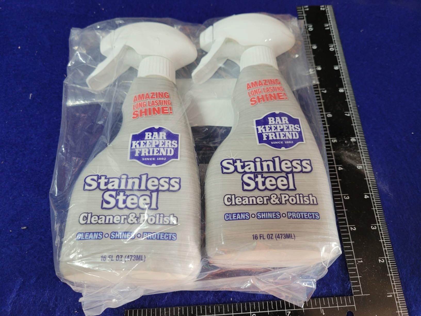 Bar Keepers Friend Stainless Steel Cleaner and Polish Spray (2 x 16 oz) Removes Oily Fingerprints, Hard Water Stains, Grime & Food Debris without Scratching or Dulling Appliances & Surfaces - Customer Photo 2