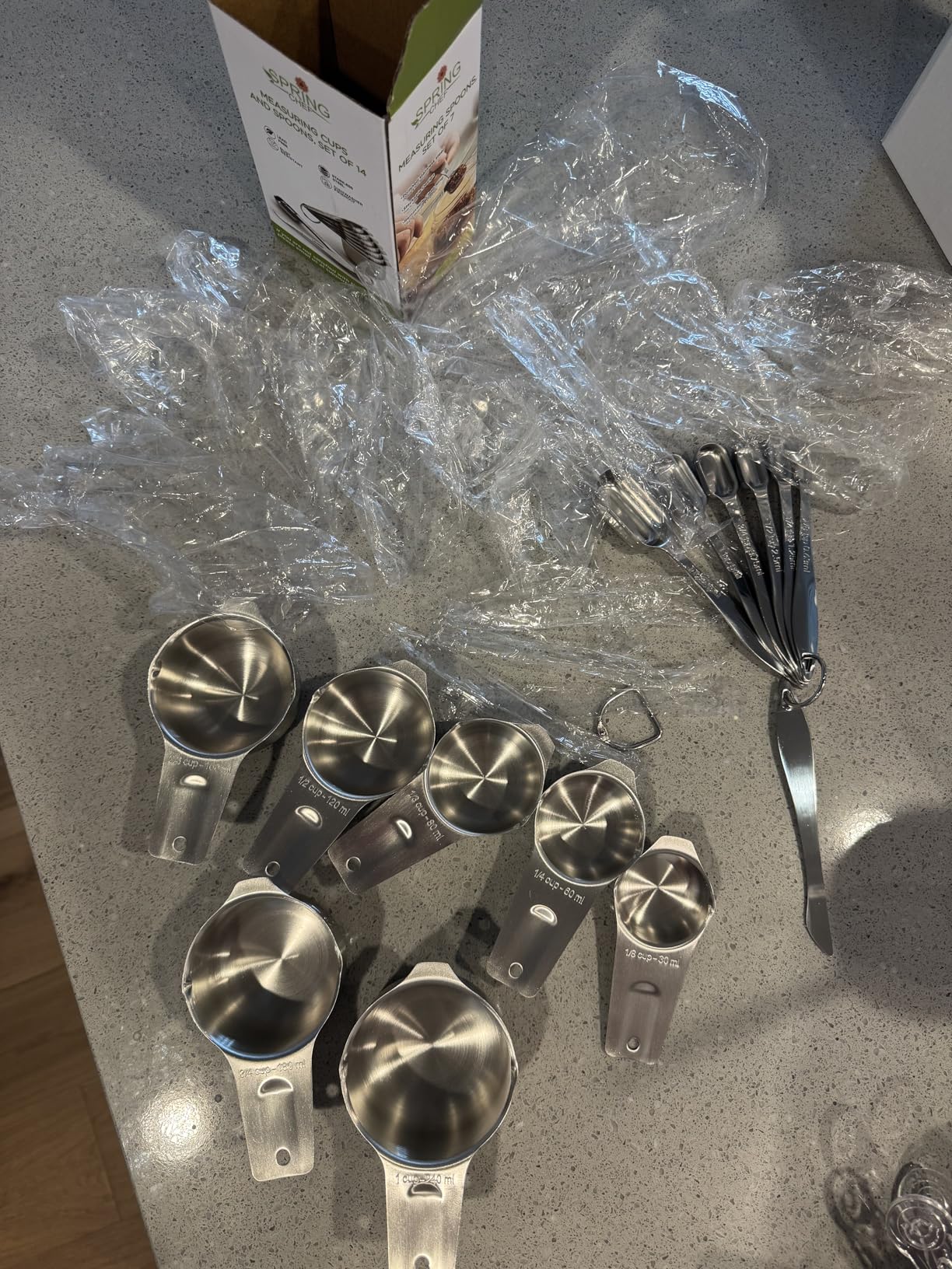 Spring Chef Stainless Steel Measuring Cups and Spoons Set of 14 with Leveler, Nesting Kitchen Metal Measuring Cups and Spoons Set for Dry and Liquid Ingredients, Perfect for Cooking & Baking customer photo 1