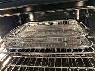 Air Fryer Basket Oven - 2 Set Large Air Fryer Basket and Tray Stainless Steel Oven Air Fryer Rack Pan Accessories for Baking 15.7