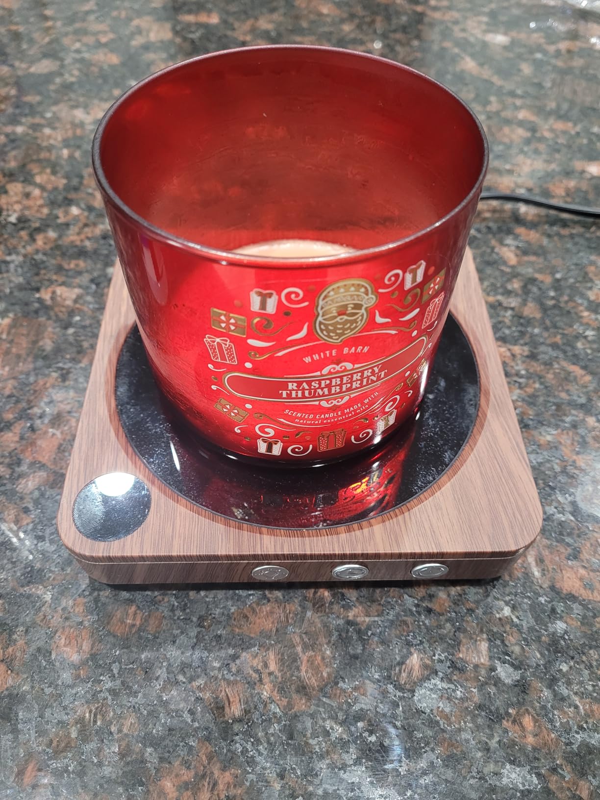 Mug Warmer - 36W Coffee Mug Warmer for Desk with Temperature Display, 2-12Hrs Auto Shut Off, Smart Candle Warmer - Customer Photo 4