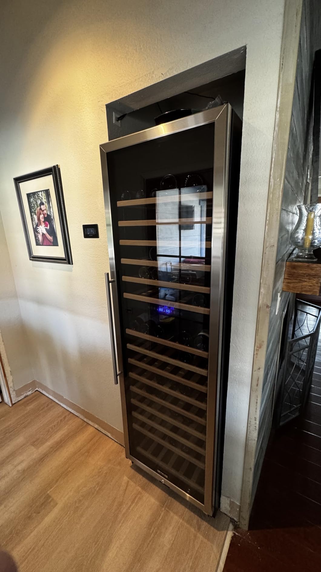24 Inch Dual Zone Wine and Beverage Refrigerator, Built-in or Freestanding Cooler with French Doors, Under Counter Drink Fridge with Upgraded Compressor for Beer, Wine, and Soda Customer Review 24 Inch Dual Zone Wine and Beverage Refrigerator, Built-in or Freestanding Cooler with French Doors, Under Counter Drink Fridge with Upgraded Compressor for Beer, Wine, and Soda - Customer Photo 1
