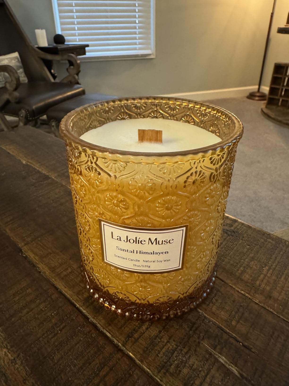 LA JOLIE MUSE Santal Rosé Candle - Saffron, Rose, Patchouli | 12 oz Large 2-Wick Soy Wax Candle | 60 Hours Clean Burn | Valentines Day Gifts for Her | Elegant Home Décor Customer Review LA JOLIE MUSE Santal Rosé Candle - Saffron, Rose, Patchouli | 12 oz Large 2-Wick Soy Wax Candle | 60 Hours Clean Burn | Valentines Day Gifts for Her | Elegant Home Décor - Customer Photo 2