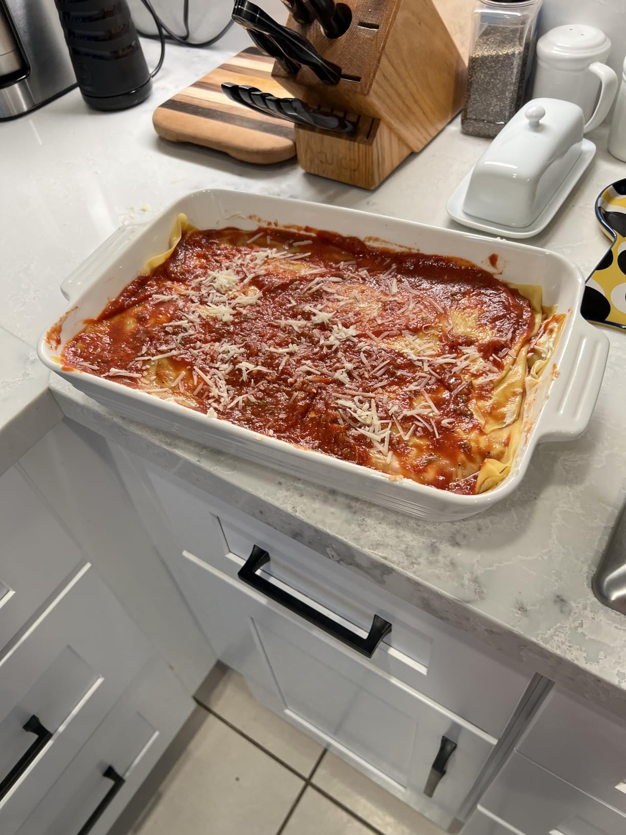 Casserole Dishes for Oven,9x13 Ceramic Baking Dish,4.2 Quarts Large Lasagna Pan with Handles Deep and Large Capacity,Durable Bakeware for Lasagna, Home Decor, Wedding Gift, White Customer Review Casserole Dishes for Oven,9x13 Ceramic Baking Dish,4.2 Quarts Large Lasagna Pan with Handles Deep and Large Capacity,Durable Bakeware for Lasagna, Home Decor, Wedding Gift, White - Customer Photo 2