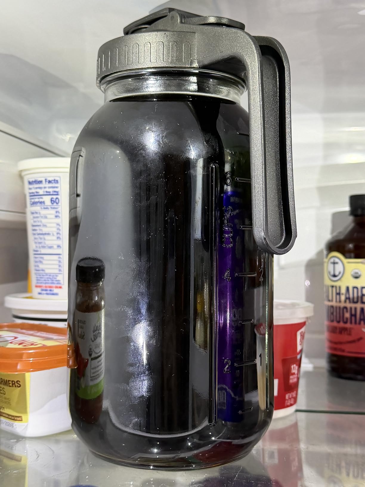 Cold Brew Coffee Maker, 64 oz Mason Jar Pitcher with Stainless Steel Filter, Pour Spout Handle Lid, Heavy Duty Glass Airtight & Leak-Proof for Iced Coffee, Tea & Lemonade Customer Review Cold Brew Coffee Maker, 64 oz Mason Jar Pitcher with Stainless Steel Filter, Pour Spout Handle Lid, Heavy Duty Glass Airtight & Leak-Proof for Iced Coffee, Tea & Lemonade - Customer Photo 1