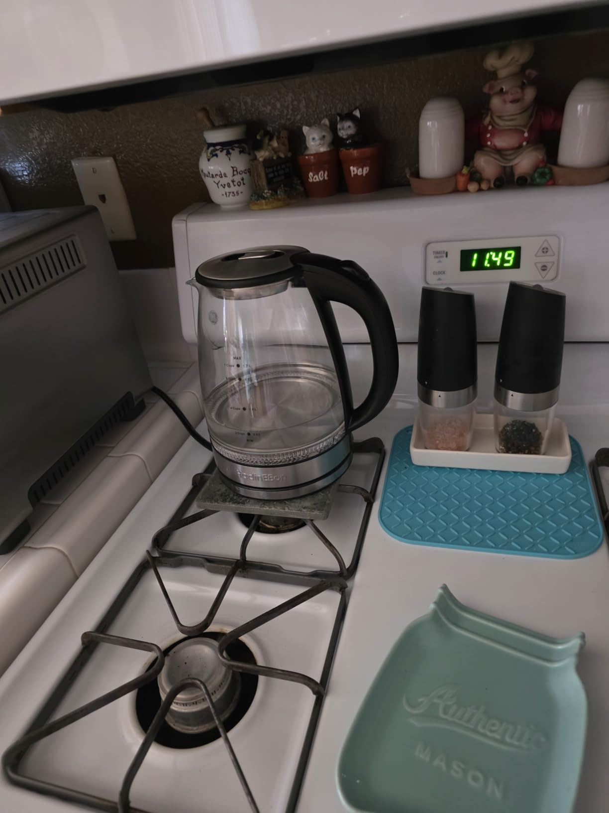 1500W Electric Kettle with Temperature Control - 6-Temp Presets for Tea/Coffee, Double Wall Cool-Touch, 4H Keep Warm, 1.7L Borosilicate Glass & BPA-Free, Fast Boil for Home/Office - Customer Photo 1