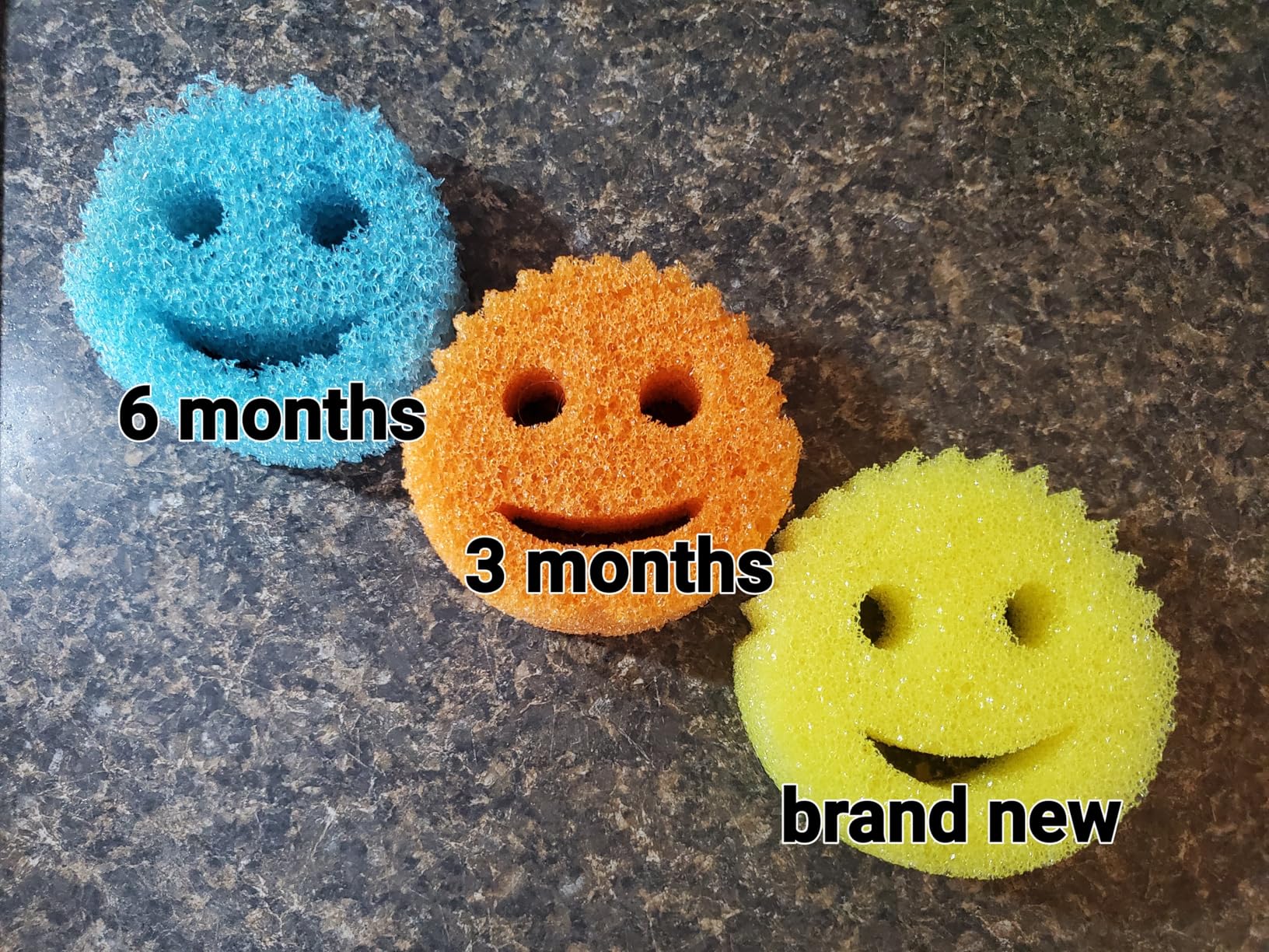 Scrub Daddy 6 Scrub Mommy Kitchen Sponges & 1 Daddy Caddy Sponge Holder - Scratch-Free for Dishes & Multipurpose Cleaning - BPA Free & Made with Polymer Foam - Stain & Odor Resistant - Customer Photo 1