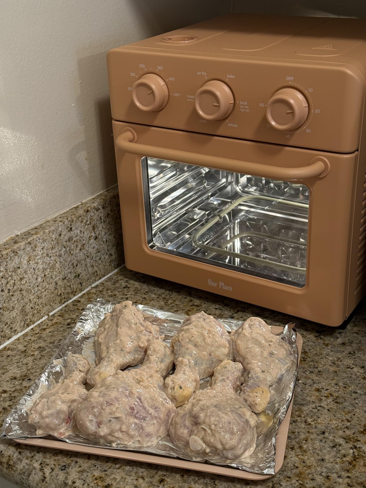 Our Place Wonder Oven | 6-in-1 Stainless Steel Air Fryer Toaster Oven Combo with Basket, Rack, Pan & Tray | Compact 13 QT Countertop Capacity - Toast, Roast, Bake, Reheat, Broil & Steam Customer Review Our Place Wonder Oven | 6-in-1 Stainless Steel Air Fryer Toaster Oven Combo with Basket, Rack, Pan & Tray | Compact 13 QT Countertop Capacity - Toast, Roast, Bake, Reheat, Broil & Steam - Customer Photo 1