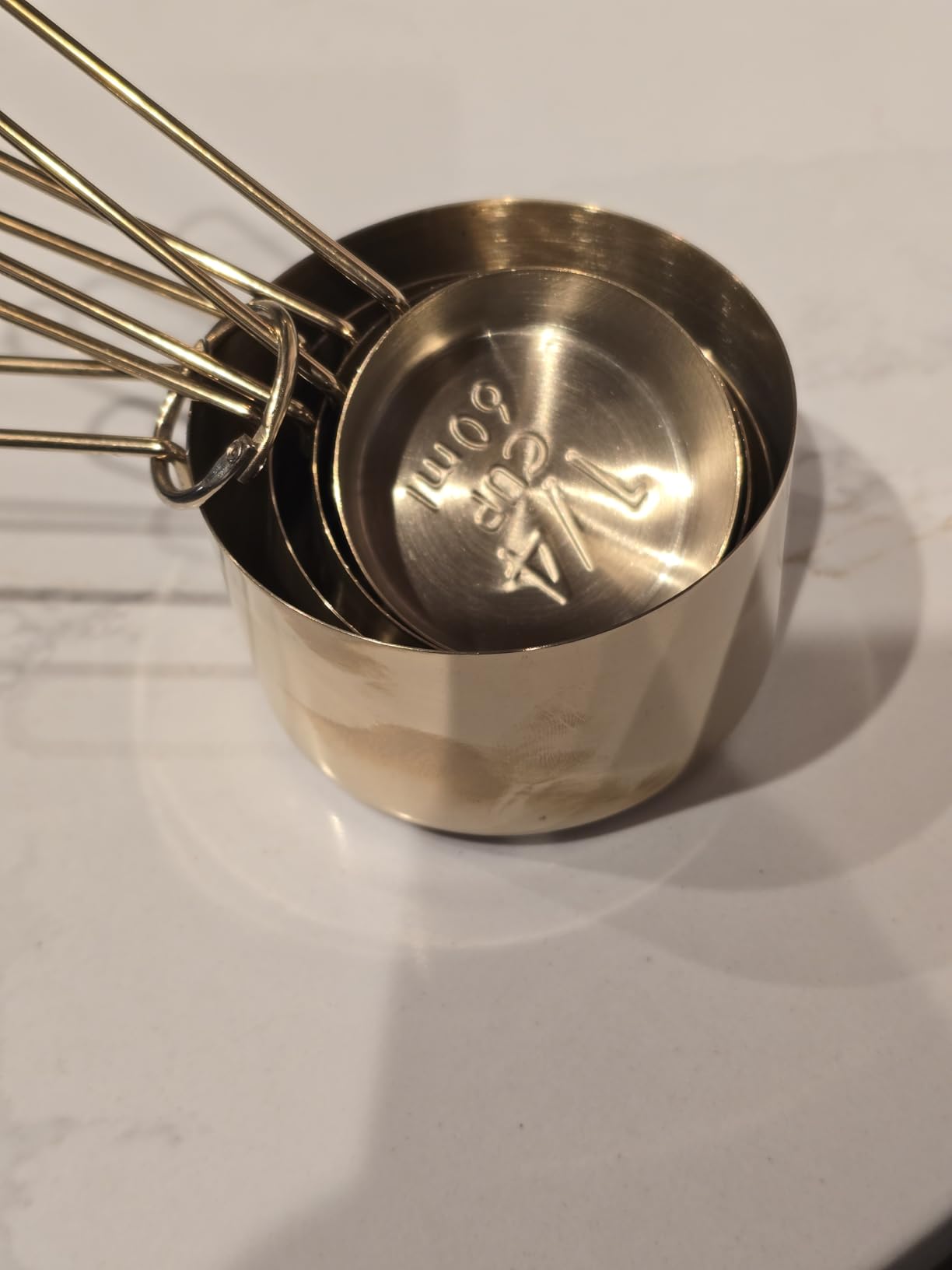 Martha Stewart Richburn 4-Piece Stainless Steel Measuring Cups Set – Durable and Accurate Kitchen Measuring Tools for Baking and Cooking Customer Review Martha Stewart Richburn 4-Piece Stainless Steel Measuring Cups Set – Durable and Accurate Kitchen Measuring Tools for Baking and Cooking - Customer Photo 2
