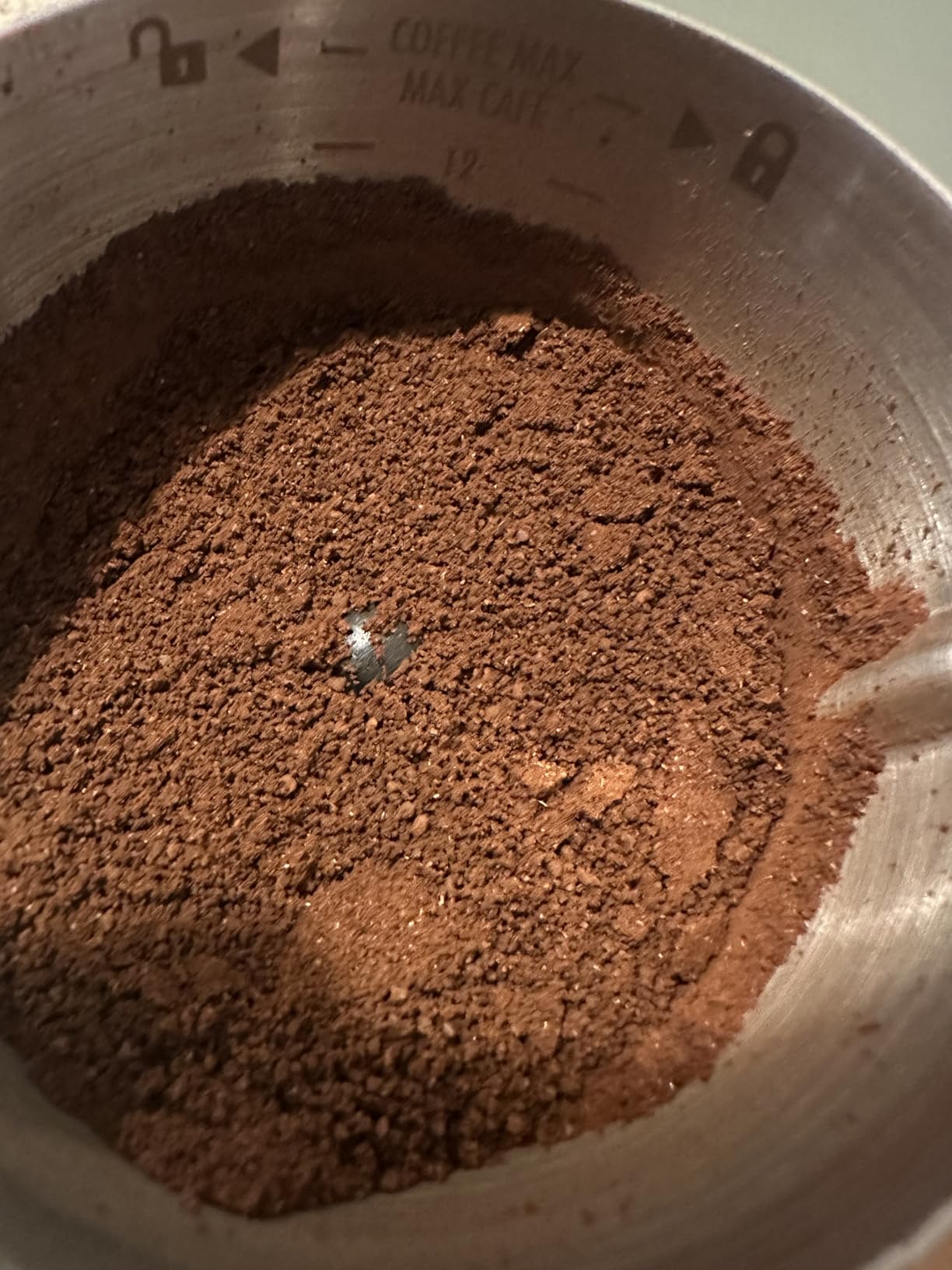 Hamilton Beach Custom Grind Electric Coffee Grinder for 4-14 Cups, One-Press Hand-Free Operation with Auto Shutoff, Removable Grinding Bowl For Easy Pour and Clean, Stainless Steel (80406) - Customer Photo 2