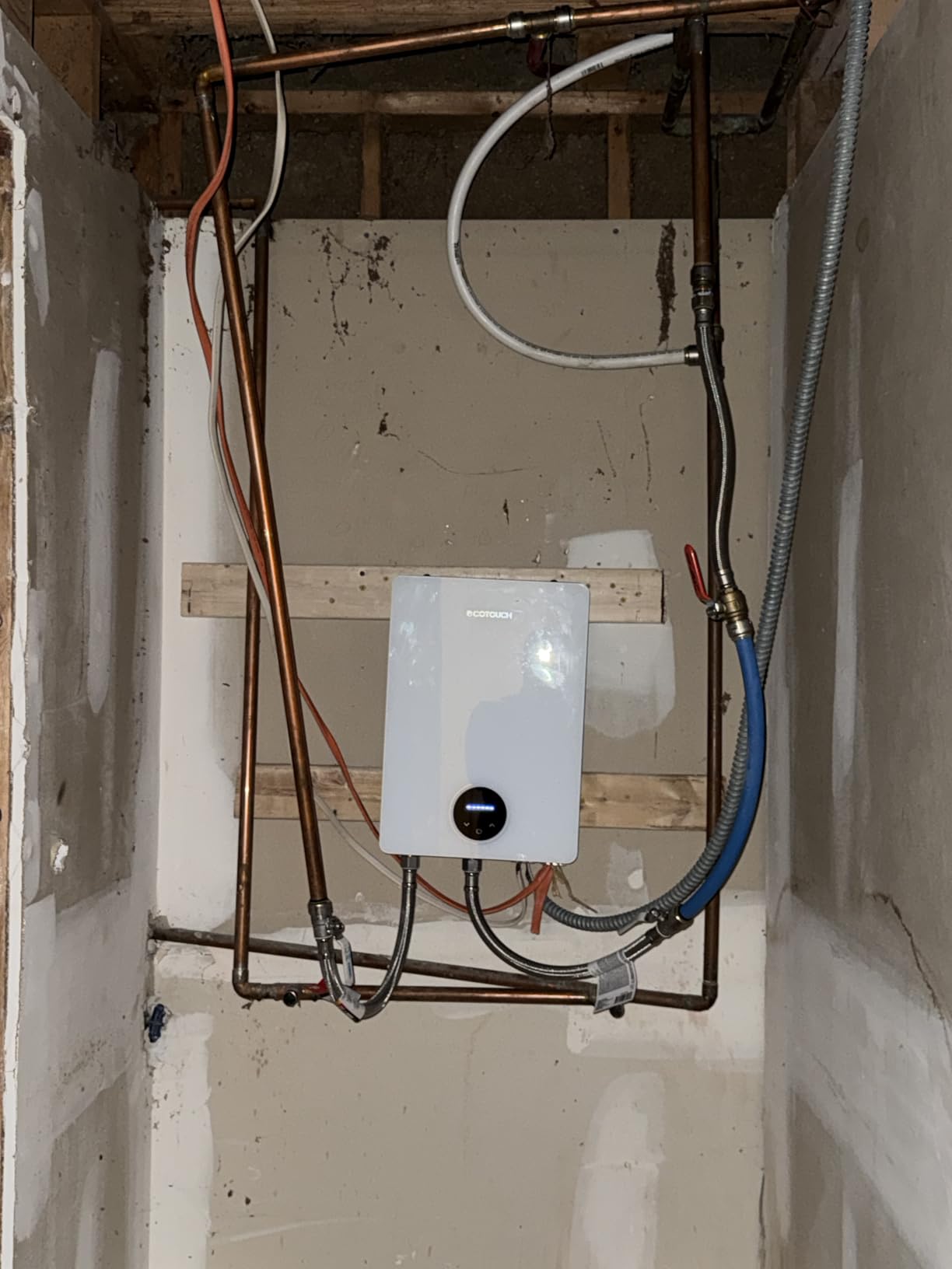 ECOTOUCH 14kW 240V Tankless Electric Water Heater, Instant On Demand Hot Water Heaters Electric, Up to 3.38 GPM for 2-3 Point of Use, ETL Certificated, Self-Modulating Customer Review ECOTOUCH 14kW 240V Tankless Electric Water Heater, Instant On Demand Hot Water Heaters Electric, Up to 3.38 GPM for 2-3 Point of Use, ETL Certificated, Self-Modulating - Customer Photo 1