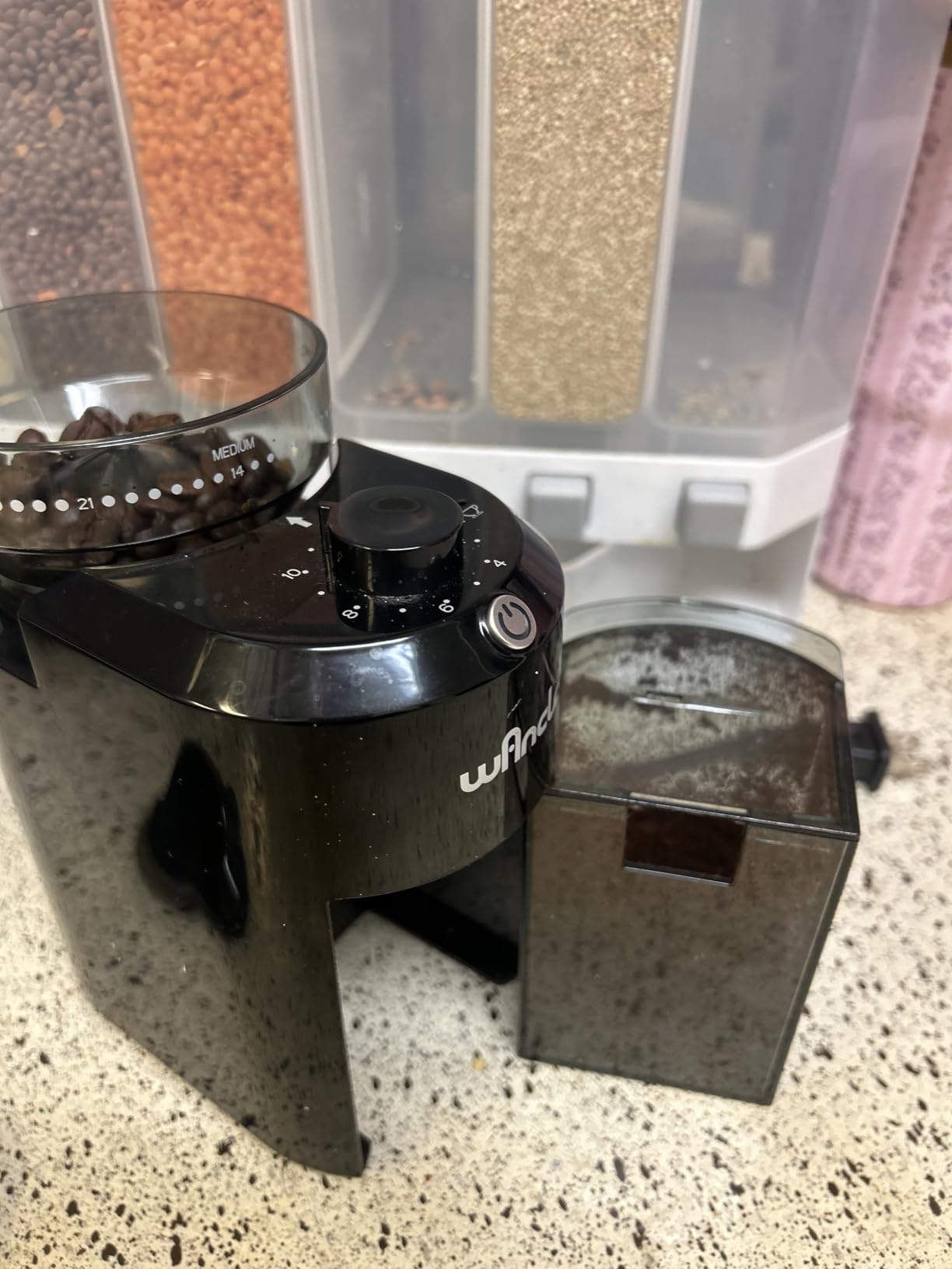 Wancle Electric Burr Coffee Grinder - Adjustable with 28 Precise Grind Settings for 12 Cups - Professional Coffee Bean Grinder (Plastic, Black) - Customer Photo 2