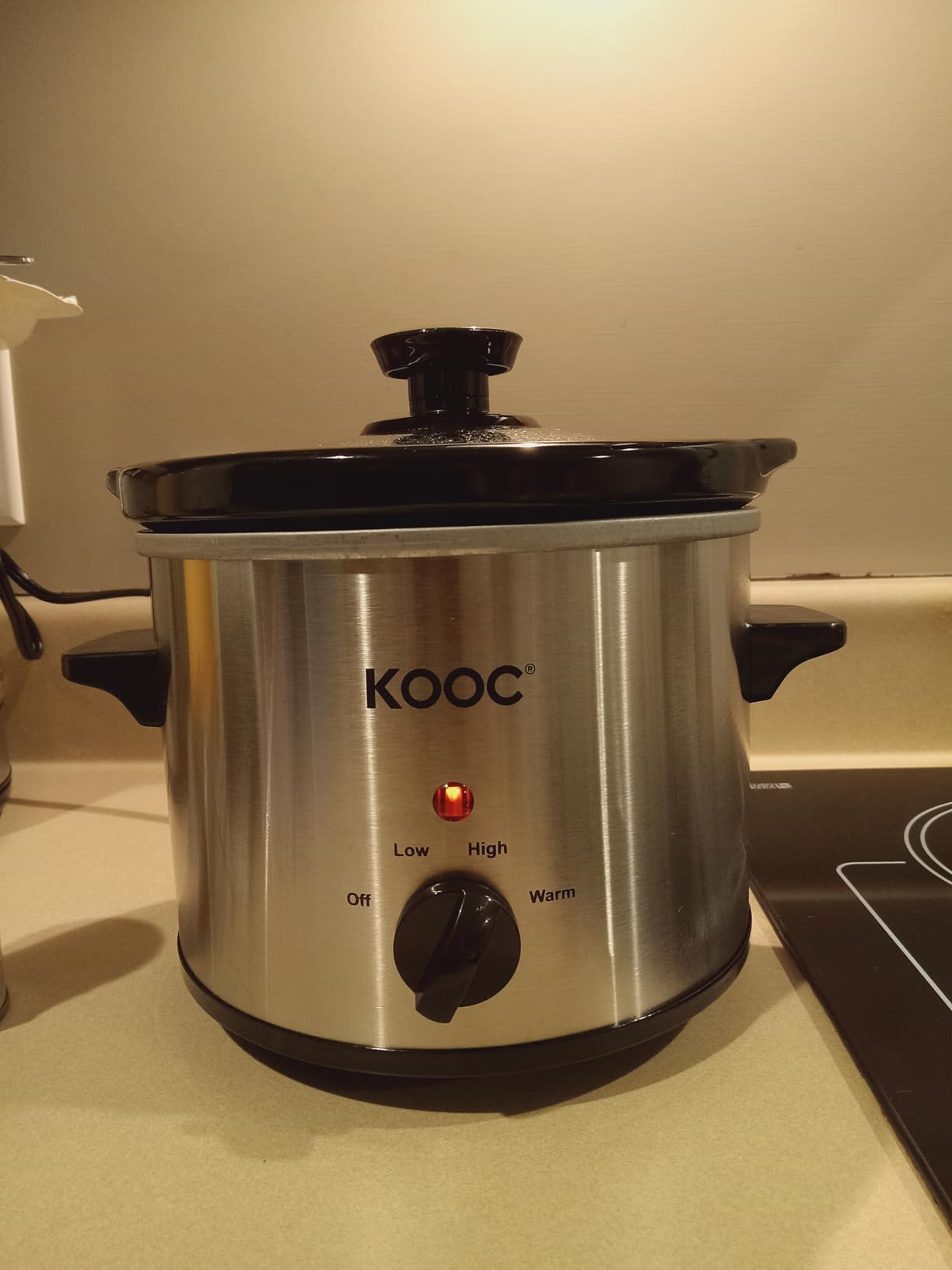 KOOC Small Slow Cooker, 2 Quart, Free Liners Included for Easy Clean-up, Upgraded Ceramic Crock, Adjustable Temp, Nutrient Loss Reduction, Stainless Steel, Silver, Round - Customer Photo 3