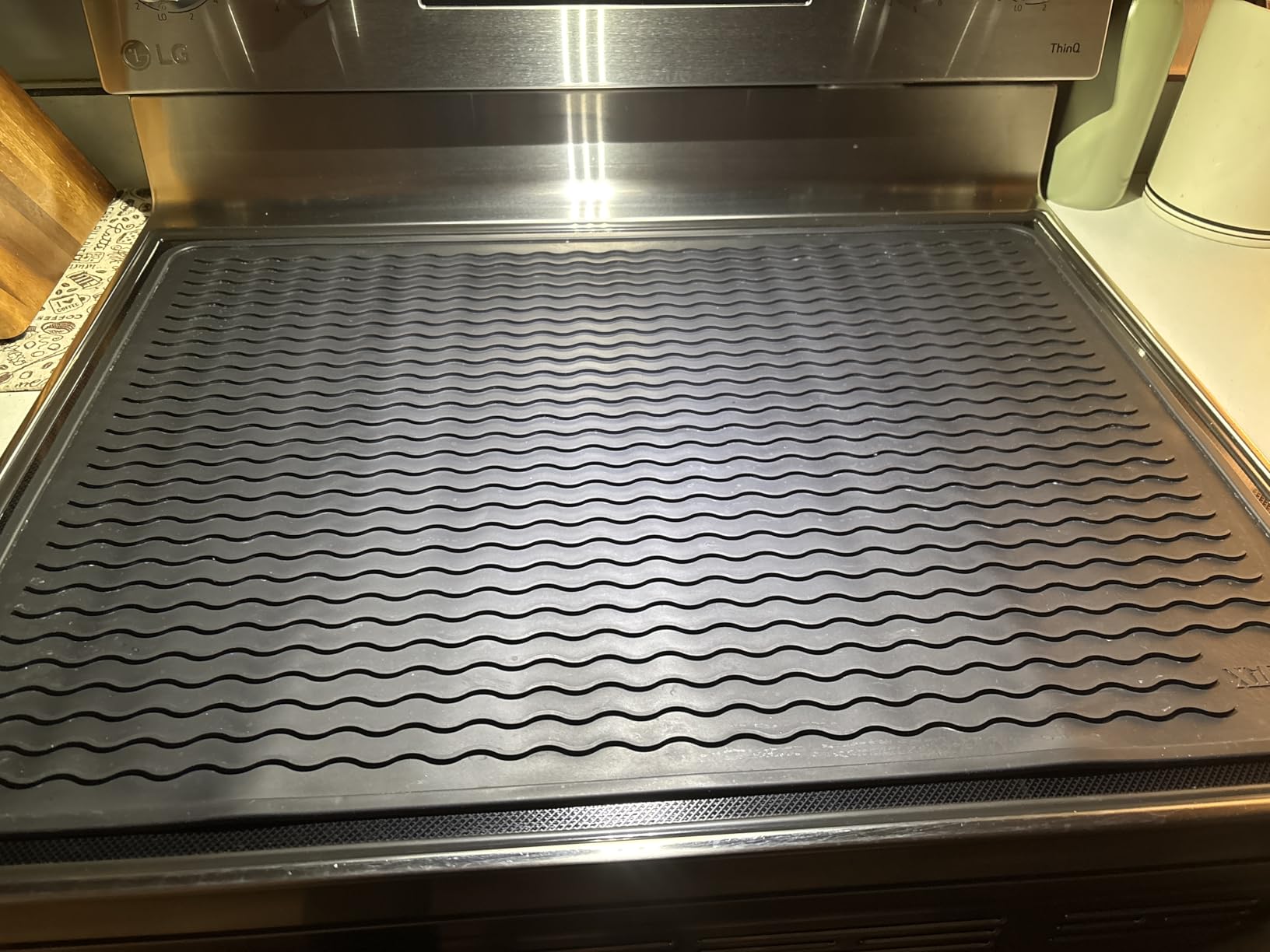 Stove Top Covers for Electric Stove, Food Grade Heavy Duty Silicone Glass Stove Top Cover Protector, Induction Cooktop Protector, Heat Resistant Range Ceramic Stove Top Covers Mat, Oven Cover customer photo 1