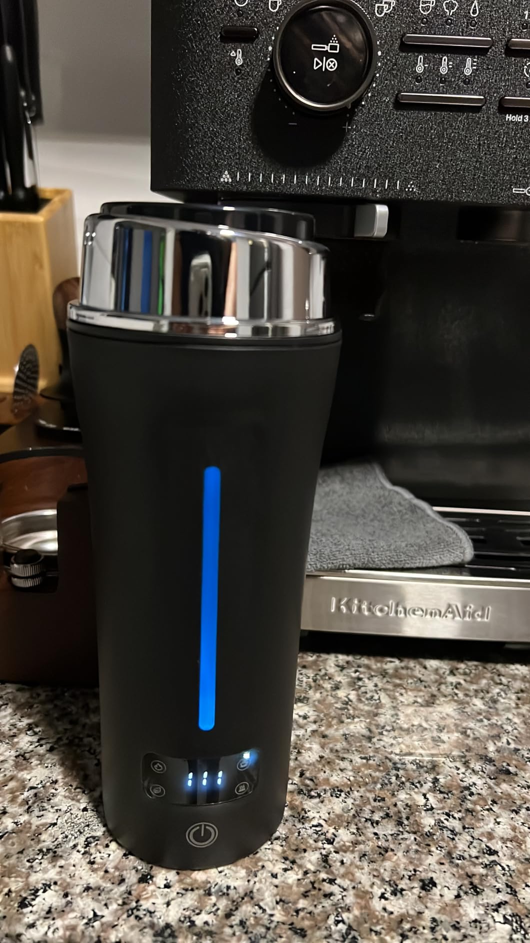 Dual Voltage Travel Kettle, 110-240V Portable Electric Kettle with LCD Display, 4 Temperature Settings, 4 Colors LED for Global Use (350ML) Customer Review Dual Voltage Travel Kettle, 110-240V Portable Electric Kettle with LCD Display, 4 Temperature Settings, 4 Colors LED for Global Use (350ML) - Customer Photo 1