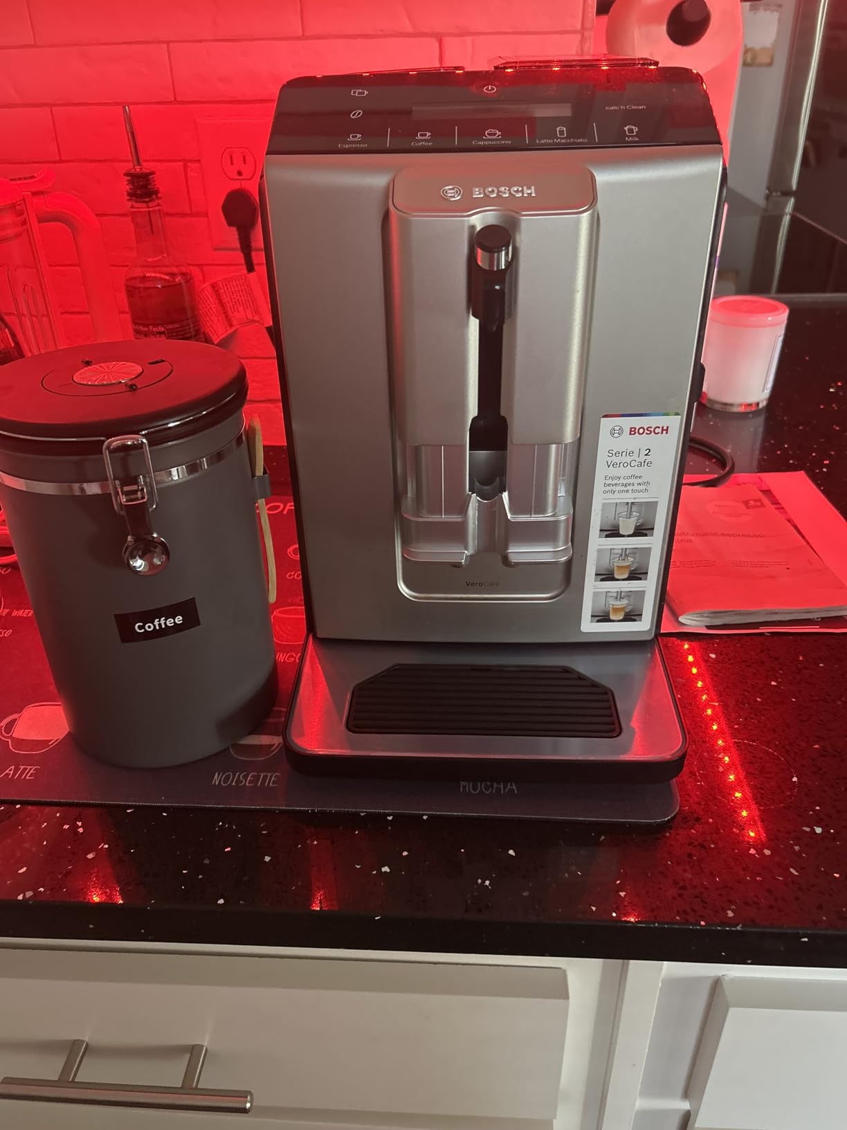 Bosch 300 Series Fully Automatic Espresso and Coffee Machine - One Touch Milk Drinks, Built-In Ceramic Grinder, In-Cup Frother, Easy Clean and Descale, Silver TIU20307 - Customer Photo 1