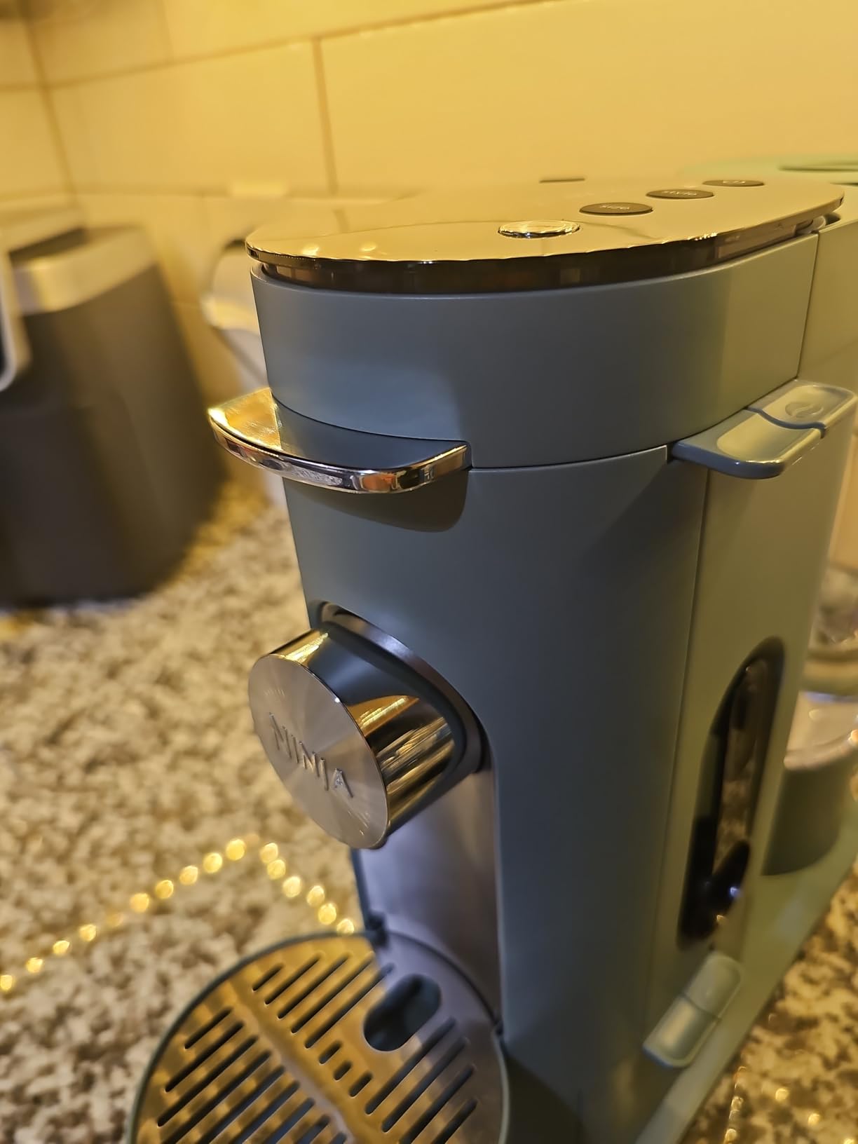 Ninja Pods & Grounds Specialty Single-Serve Coffee Maker, K-Cup Pod Compatible, Built-In Milk Frother, 6-oz. Cup to 24-oz. Travel Mug Sizes, Iced Coffee Maker, Glacier Blue, PB051GB Customer Review Ninja Pods & Grounds Specialty Single-Serve Coffee Maker, K-Cup Pod Compatible, Built-In Milk Frother, 6-oz. Cup to 24-oz. Travel Mug Sizes, Iced Coffee Maker, Glacier Blue, PB051GB - Customer Photo 4