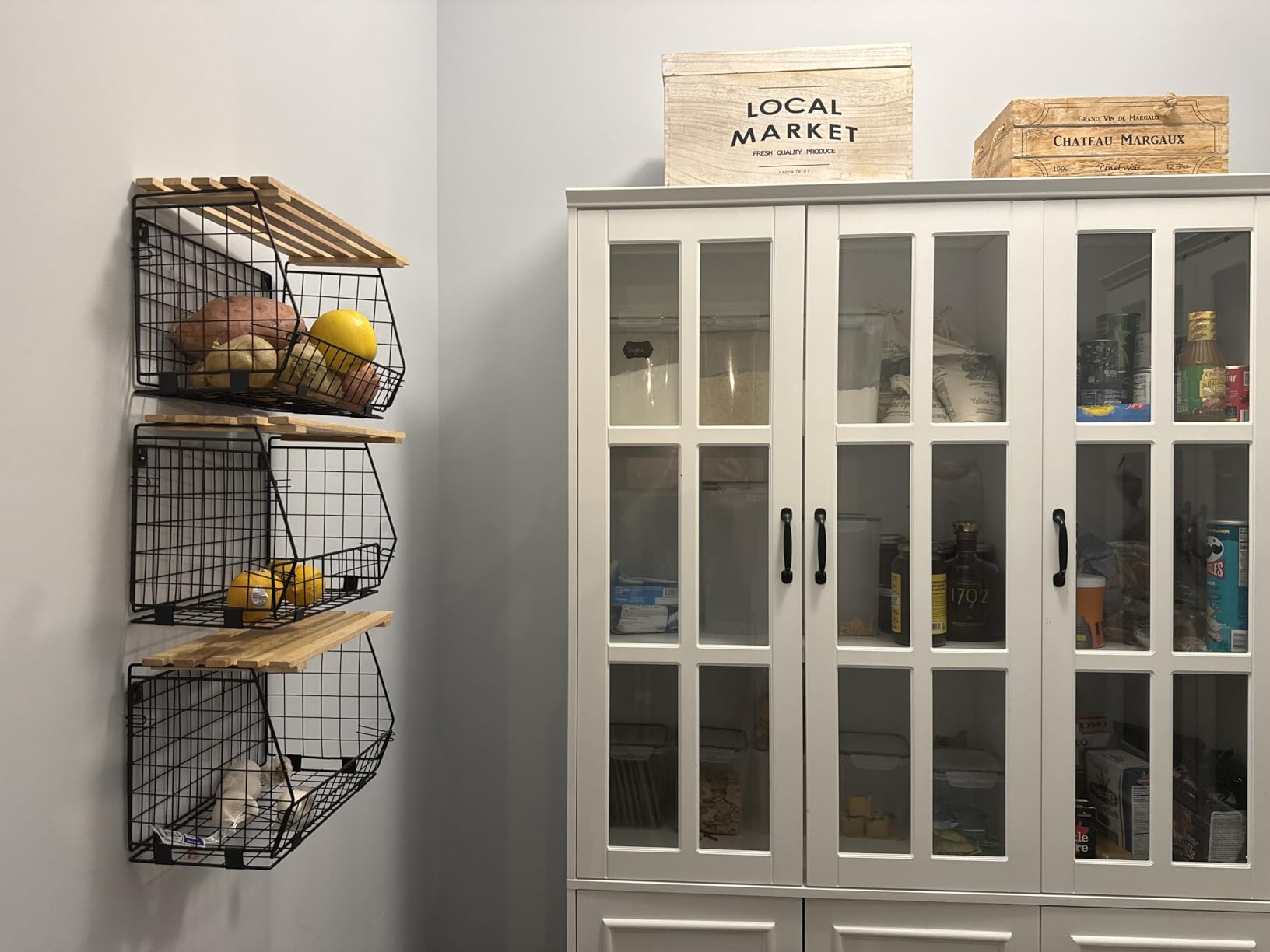 Wire Fruit Basket for Kitchen Storage: Hanging and Counter Basket for Vegetable Produce - Potato and Onion Storage for Pantry 3 Pack Customer Review Wire Fruit Basket for Kitchen Storage: Hanging and Counter Basket for Vegetable Produce - Potato and Onion Storage for Pantry 3 Pack - Customer Photo 2