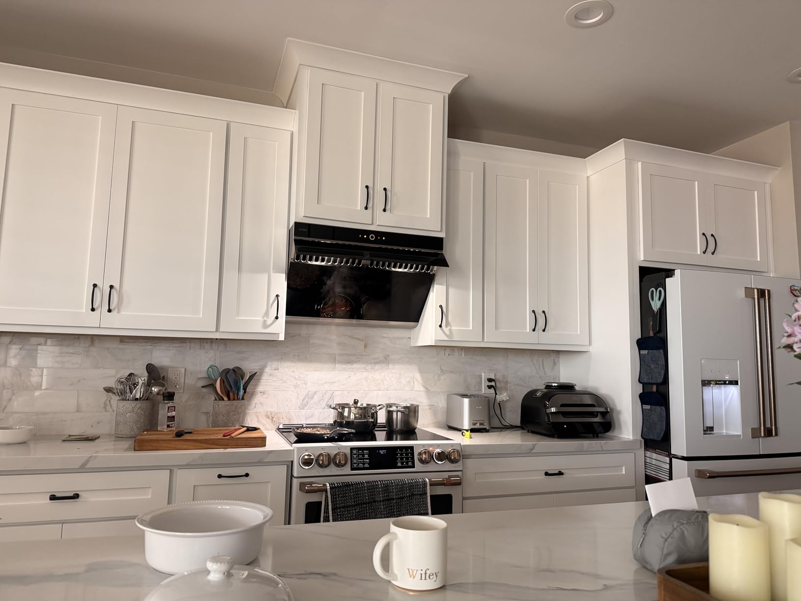 FOTILE JQG7507 Under Cabinet or Wall Mount Kitchen Range Hood 1100 CFM 4 Speed Level with LED Lights, Fingerprint Resistance and Motion Control Customer Review FOTILE JQG7507 Under Cabinet or Wall Mount Kitchen Range Hood 1100 CFM 4 Speed Level with LED Lights, Fingerprint Resistance and Motion Control - Customer Photo 1
