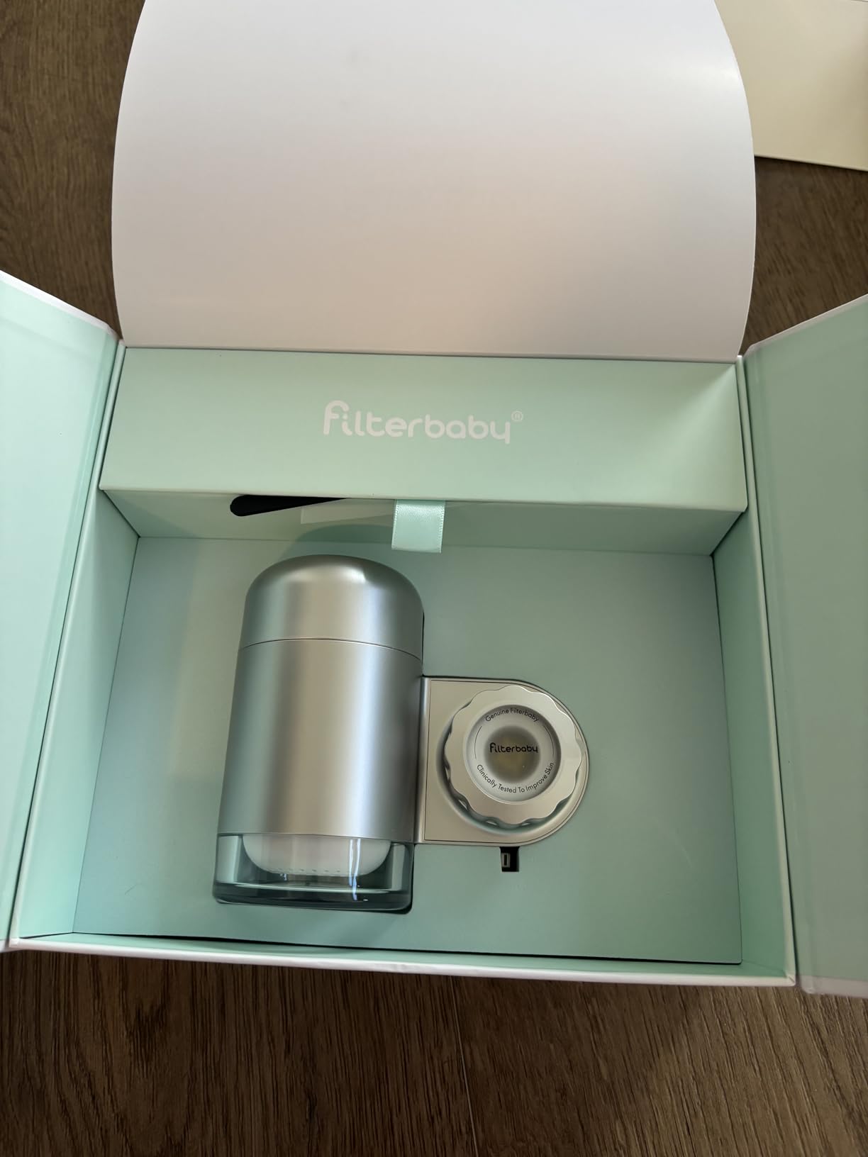 Filterbaby Skincare Filter 2.0, Bathroom Sink Filter Faucet for Men and Women's Skin Care, 99.9% Chlorine Removal - 0.000001 mm Carbon Fiber, Clinically Tested, Skin Hydration in 2 Weeks (Chrome) Customer Review Filterbaby Skincare Filter 2.0, Bathroom Sink Filter Faucet for Men and Women's Skin Care, 99.9% Chlorine Removal - 0.000001 mm Carbon Fiber, Clinically Tested, Skin Hydration in 2 Weeks (Chrome) - Customer Photo 1
