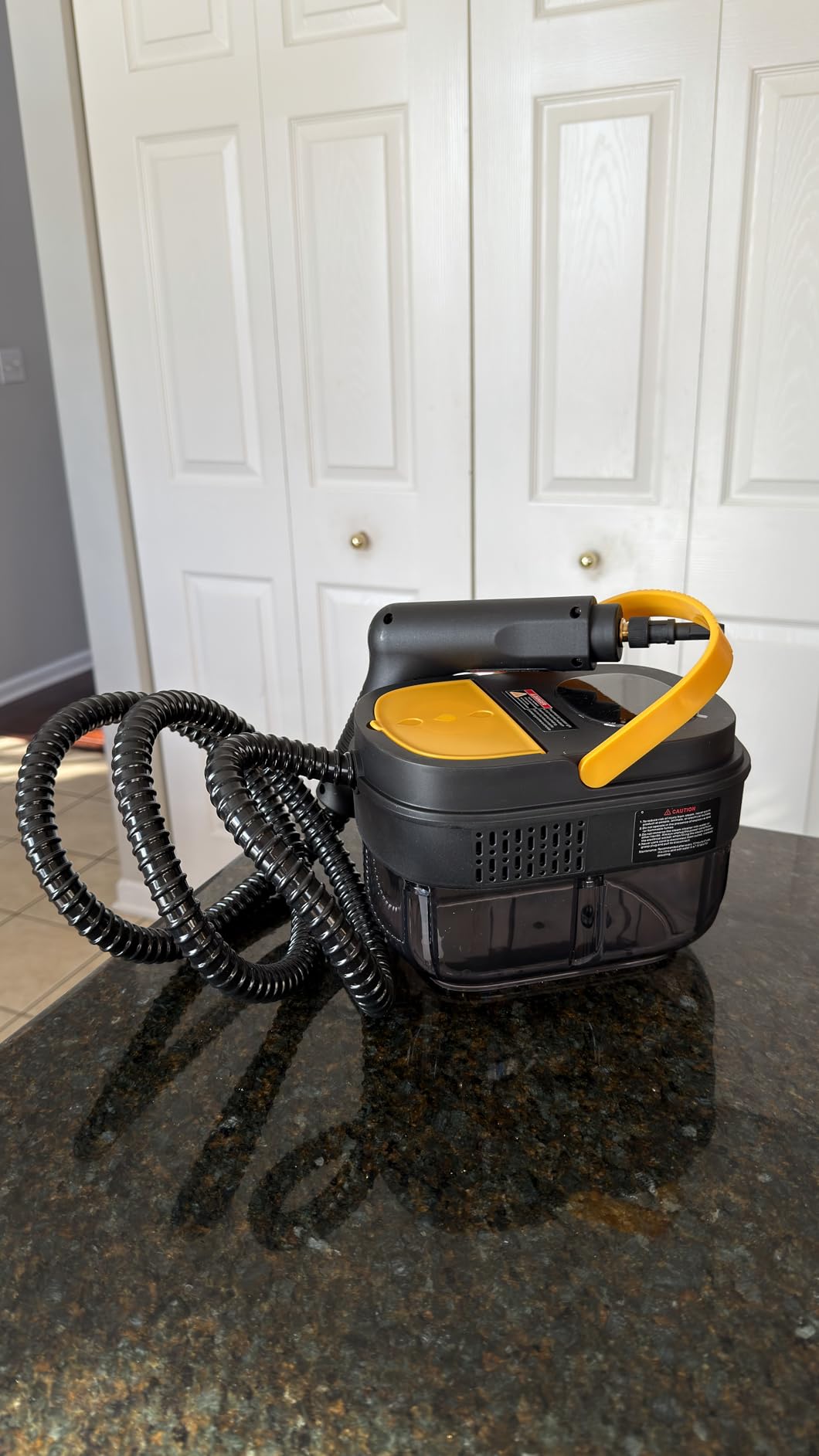 Gautye Steam Cleaner, 3-Level Adjustable Handle, 15s Heat-Up, 1.69 Quarts Tank, Portable Steamer for Cleaning with 15 pcs Accessories, Steam Cleaner for Home for Dirt, Grease, Grout, Tile,Floor, Car Customer Review Gautye Steam Cleaner, 3-Level Adjustable Handle, 15s Heat-Up, 1.69 Quarts Tank, Portable Steamer for Cleaning with 15 pcs Accessories, Steam Cleaner for Home for Dirt, Grease, Grout, Tile,Floor, Car - Customer Photo 1