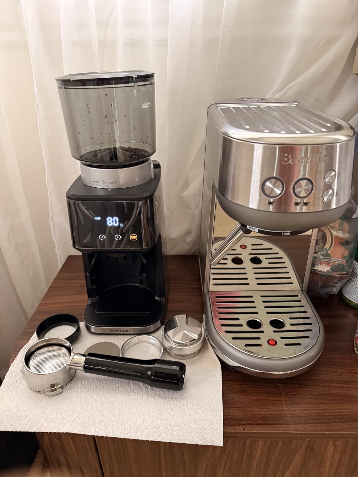 SHARDOR Conical Burr Espresso Coffee Grinder Electric with Precision Timer 2.0, Touchscreen Adjustable Burr Mill with 51 Precise Settings for Home Use, Anti-static, Stainless Steel customer photo 2