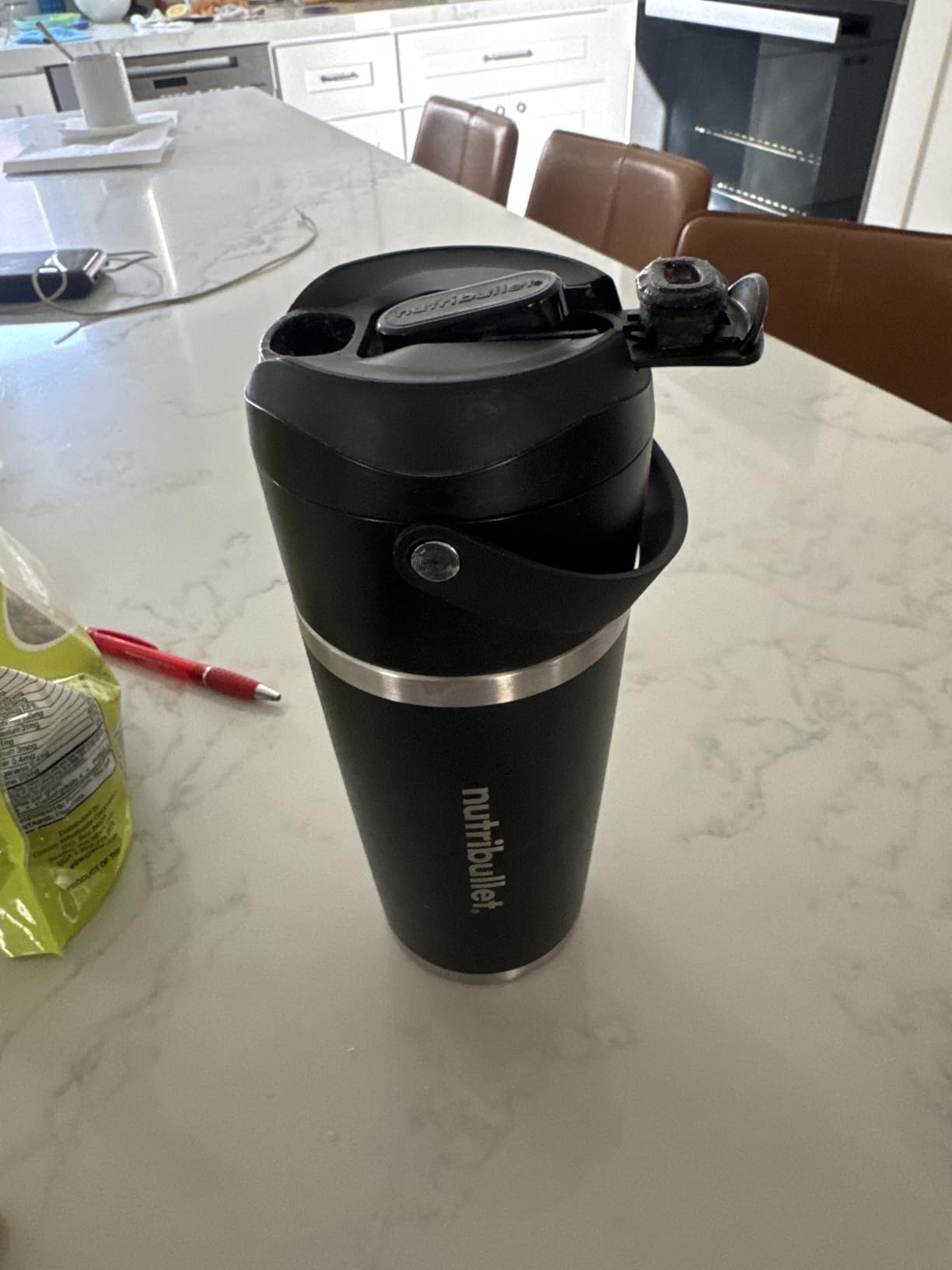 nutribullet Flip Portable Blender with Insulated Cup, Cordless, Black, NBPB50350AK - Customer Photo 1