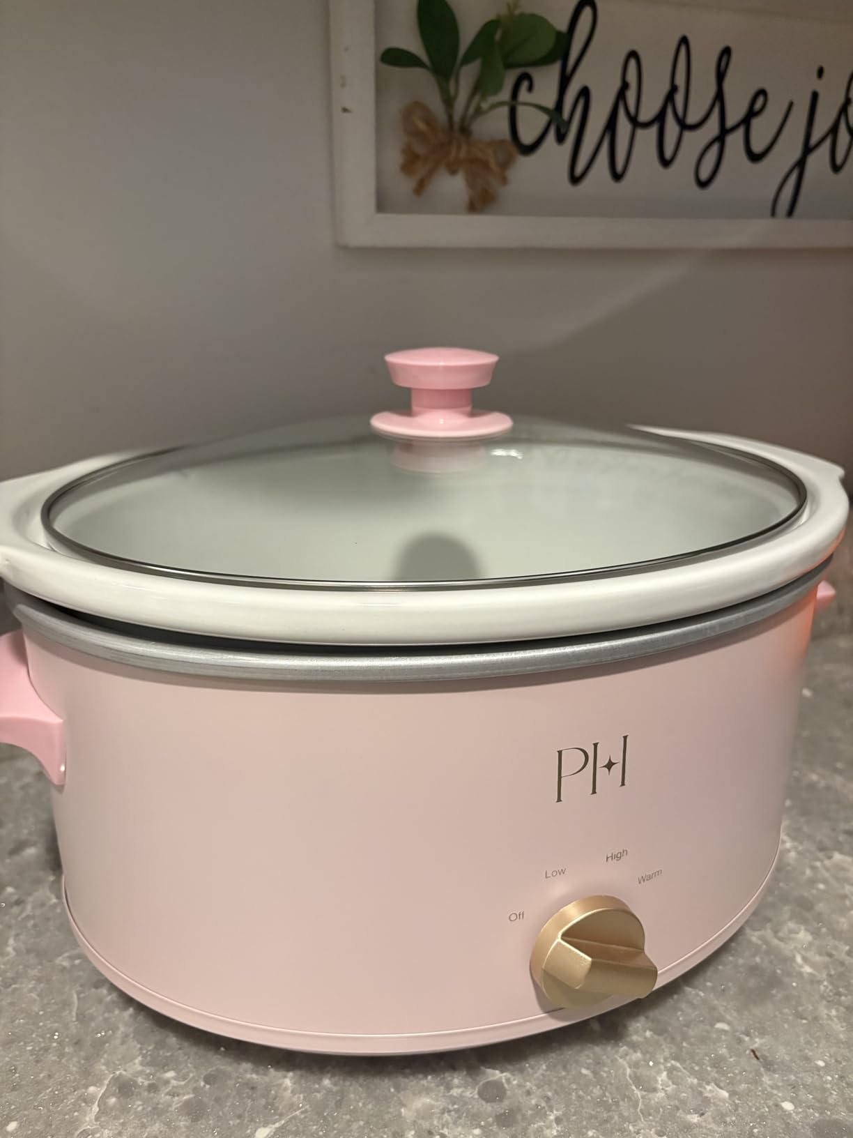 Paris Hilton 6-Quart Manual Slow Cooker, Features Three Settings (Low, High, Warm), Naturally Nonstick and Dishwasher Safe Stoneware Insert, Family Sized Capacity, White - Customer Photo 2