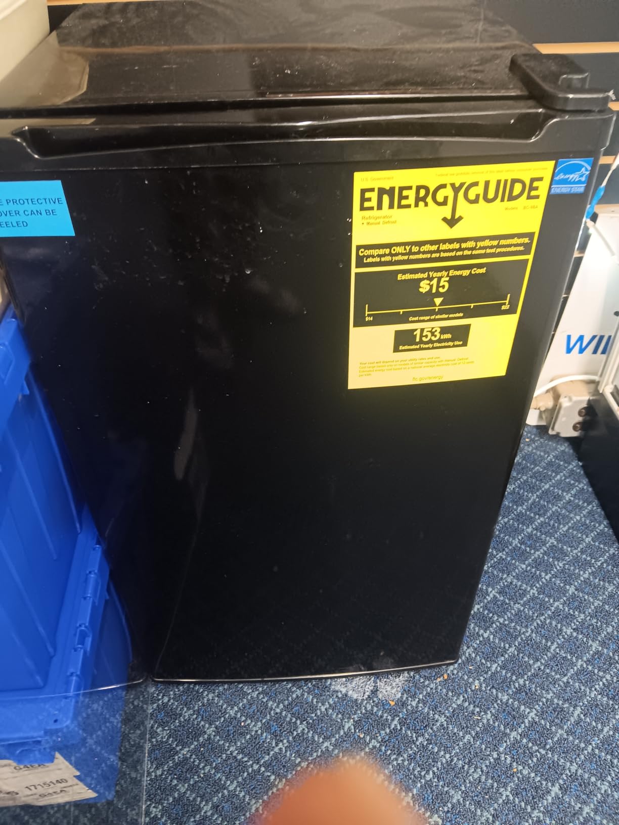 Sweetcrispy 3.2 Cu.Ft Mini Fridge with Freezer Small Refrigerator Single Door Adjustable Thermostat Energy-efficient Low Noise, Compact Fridge for Bedroom, Office, Dorm (Black) - Customer Photo 2