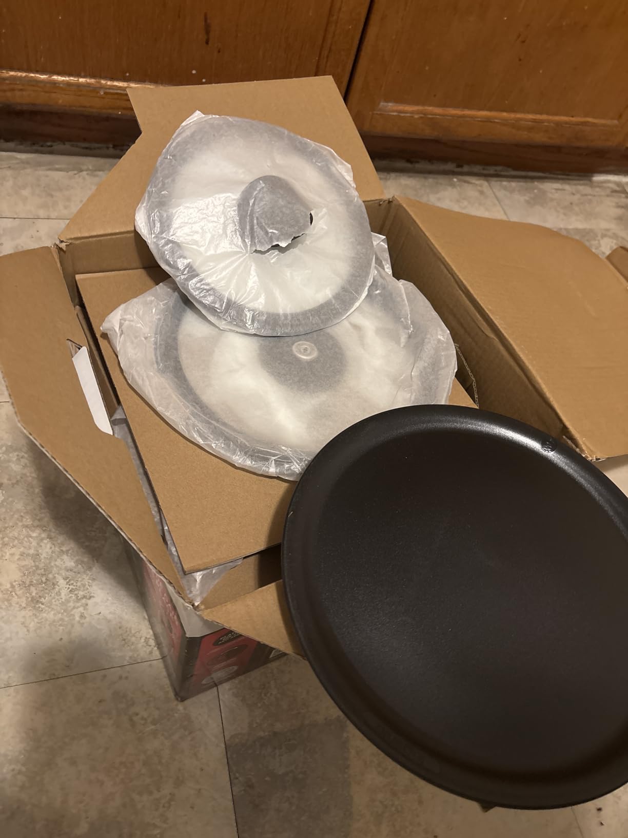 T-fal Ingenio Essentials Cookware Set with Detachable/Removable Handle 11 Piece, Granite Titanium Non Stick, Oven Broiler Safe 500F, Stackable, Pots and Pans Set, Frying Pans, Dishwasher Safe, Gray Customer Review T-fal Ingenio Essentials Cookware Set with Detachable/Removable Handle 11 Piece, Granite Titanium Non Stick, Oven Broiler Safe 500F, Stackable, Pots and Pans Set, Frying Pans, Dishwasher Safe, Gray - Customer Photo 2